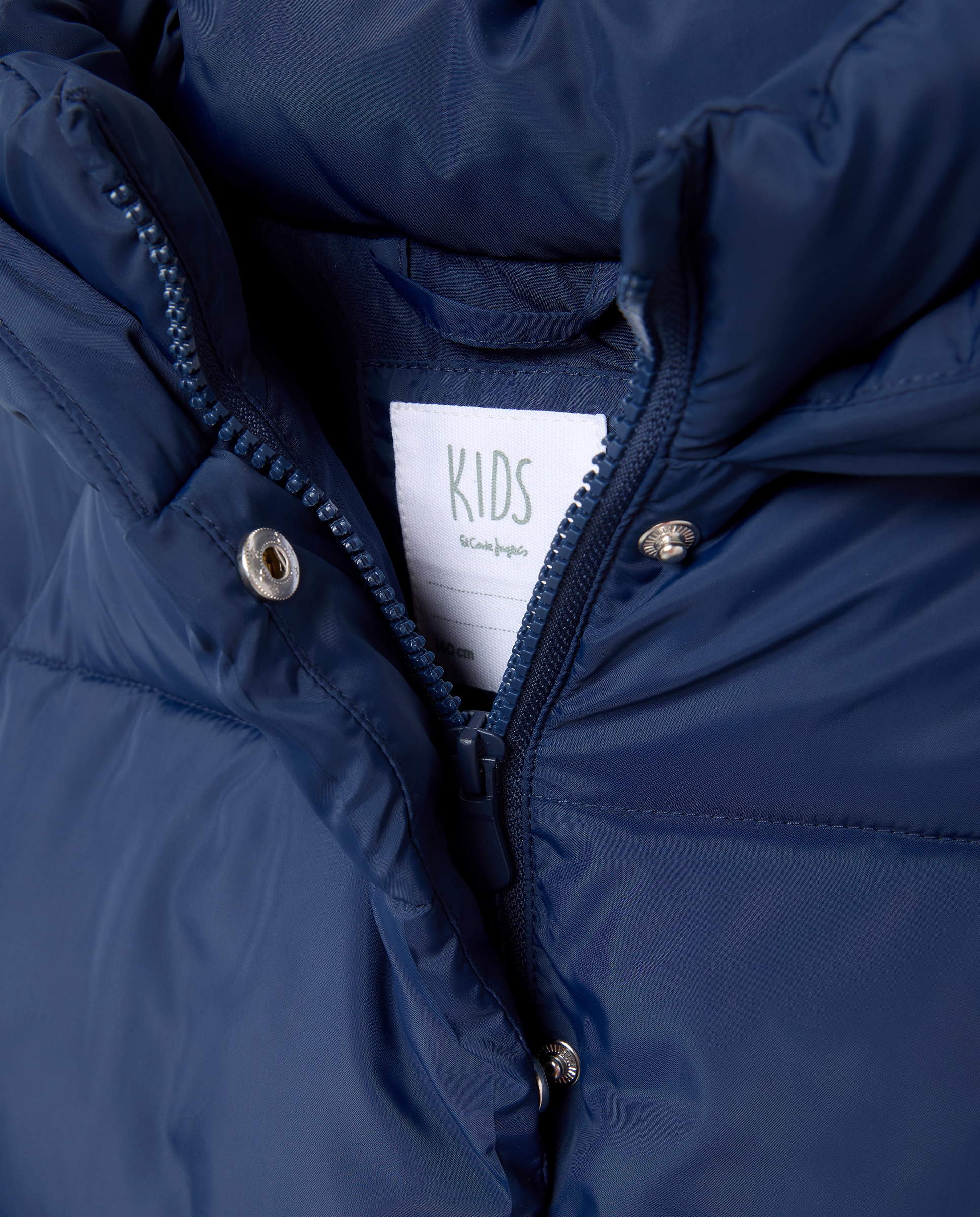Parka básica lisa tipo plumifero de niña - Kids El Corte Inglés - Azul marino Azul marino-6