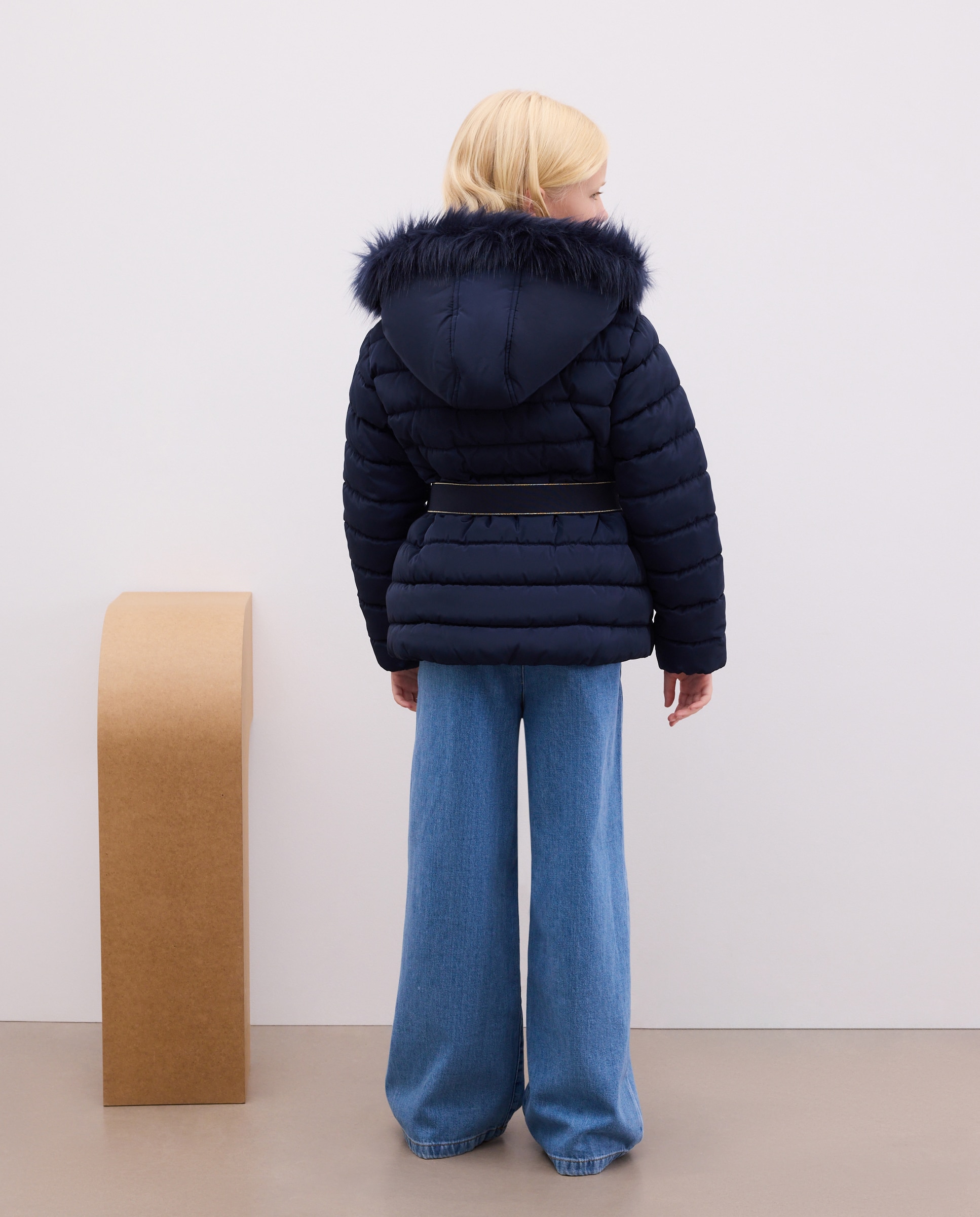 Imagen 4 de Parka corta lisa de niña - Kids El Corte Inglés - Azul marino Azul marino