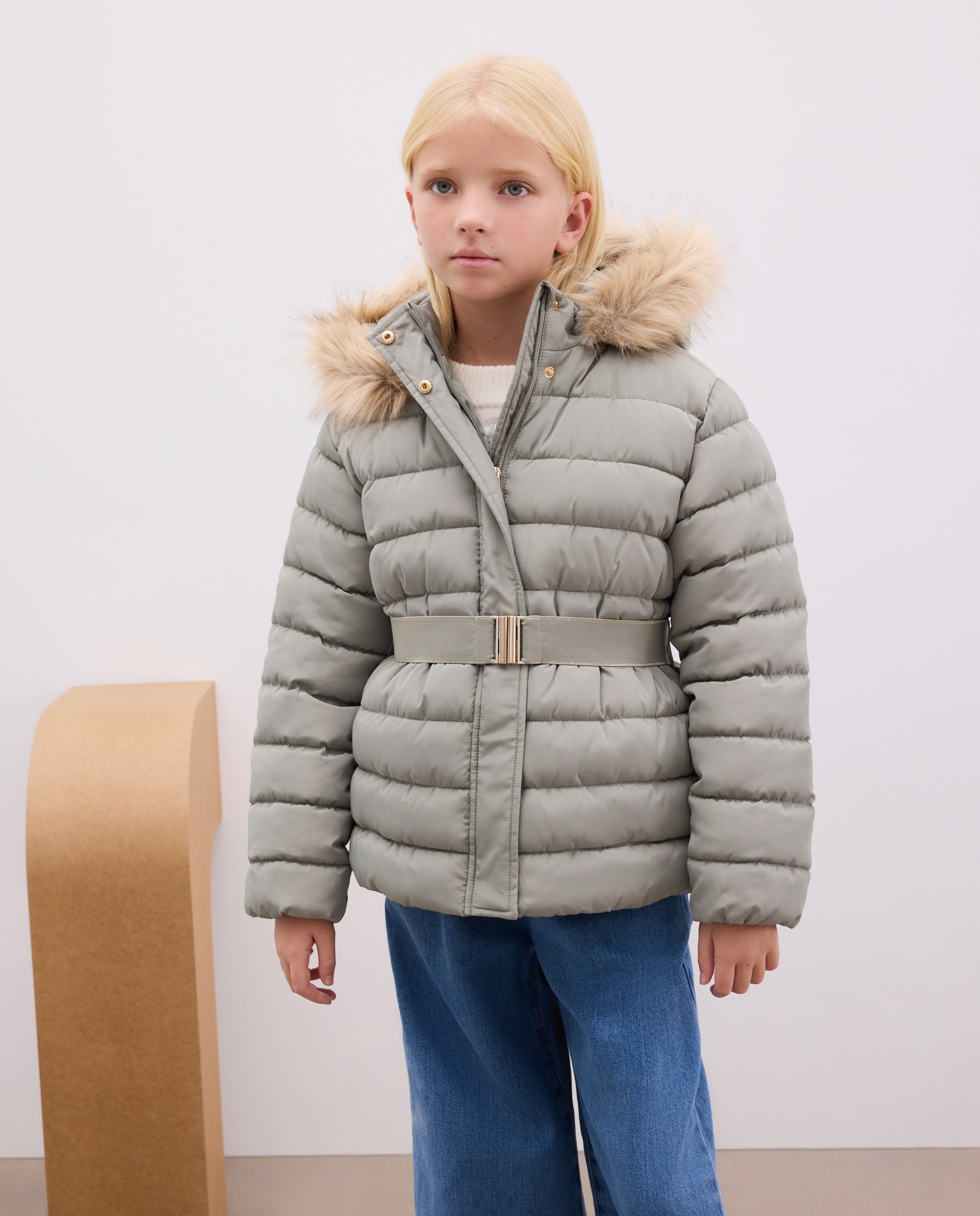 Imagen 2 de Parka corta lisa de niña - Kids El Corte Inglés - Verde Verde