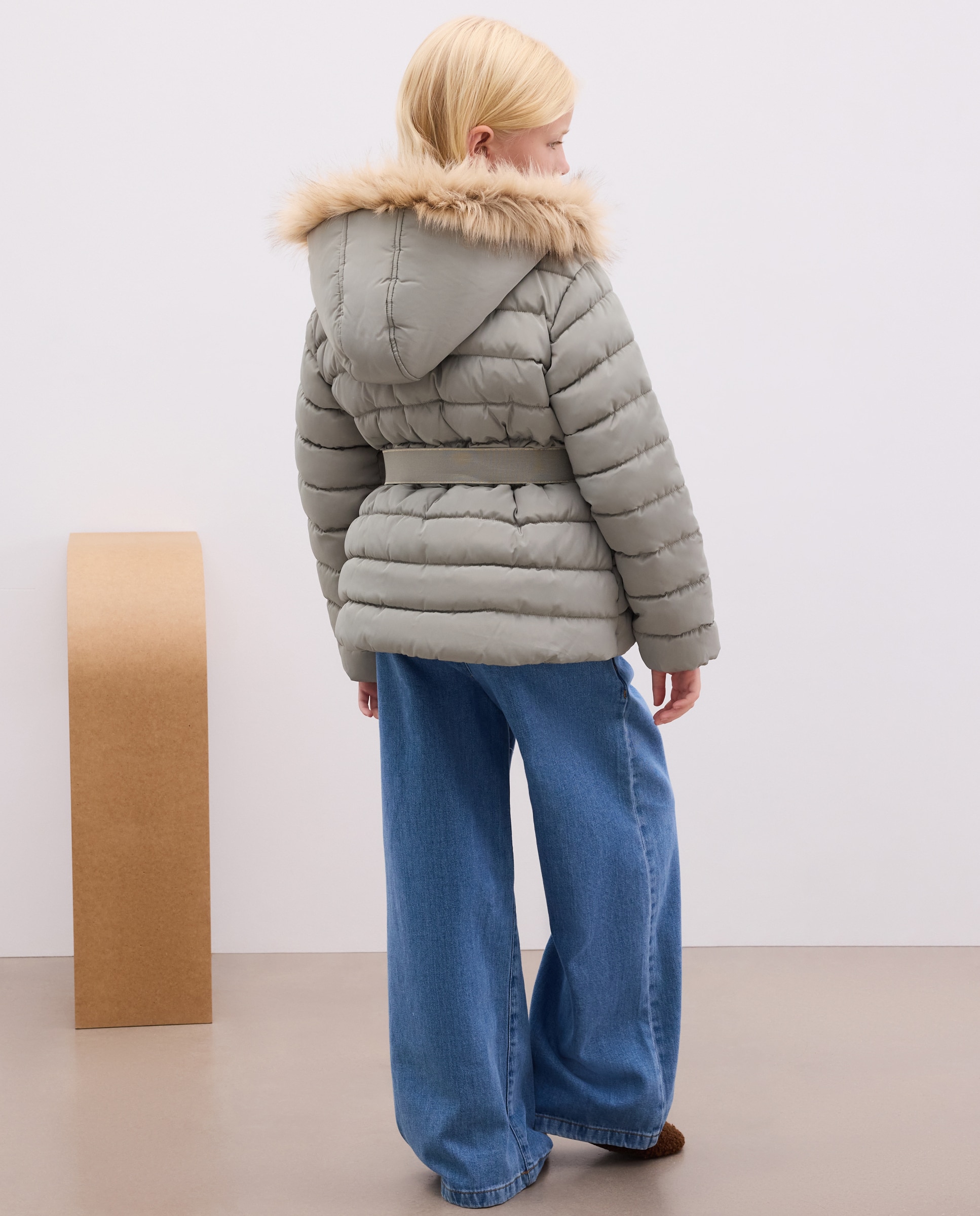 Imagen 4 de Parka corta lisa de niña - Kids El Corte Inglés - Verde Verde