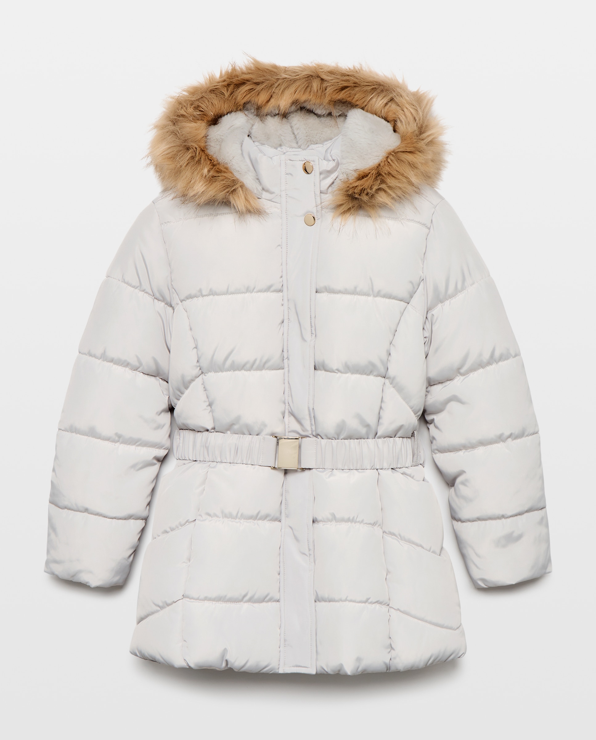 Imagem 0 de Parka Comprida Lisa com Cinto