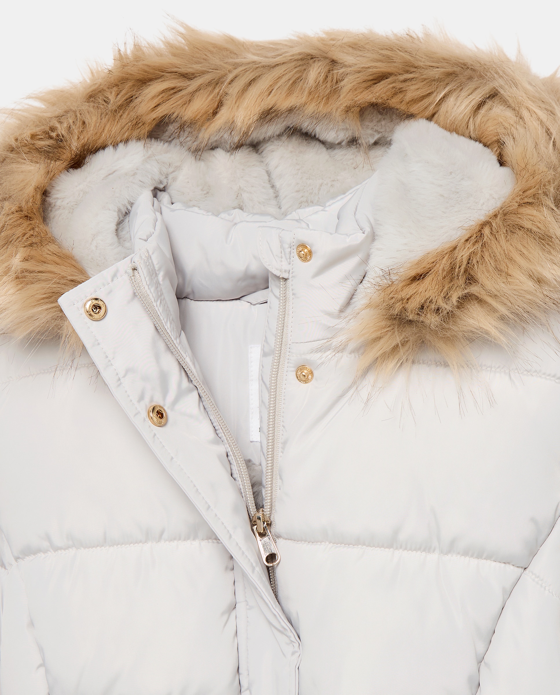 Parka Comprida Lisa com Cinto Kids El Corte Inglés 120 Cru-2