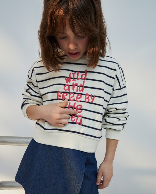 Sudadera sin capucha de niña
