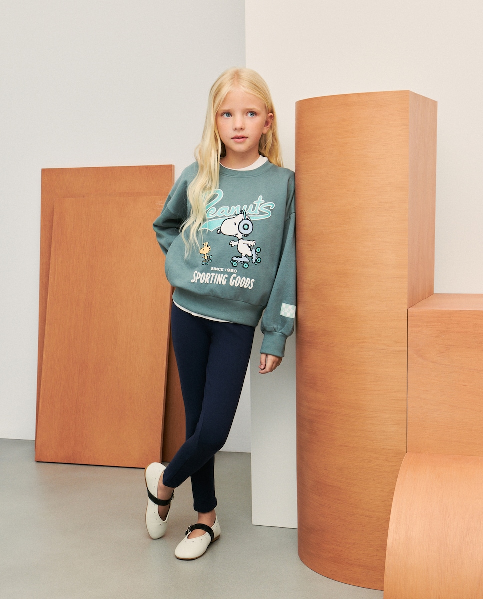Sweatshirt com Detalhe Snoopy Verde-2