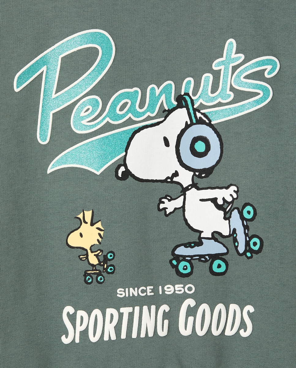 Sweatshirt com Detalhe Snoopy Verde-6
