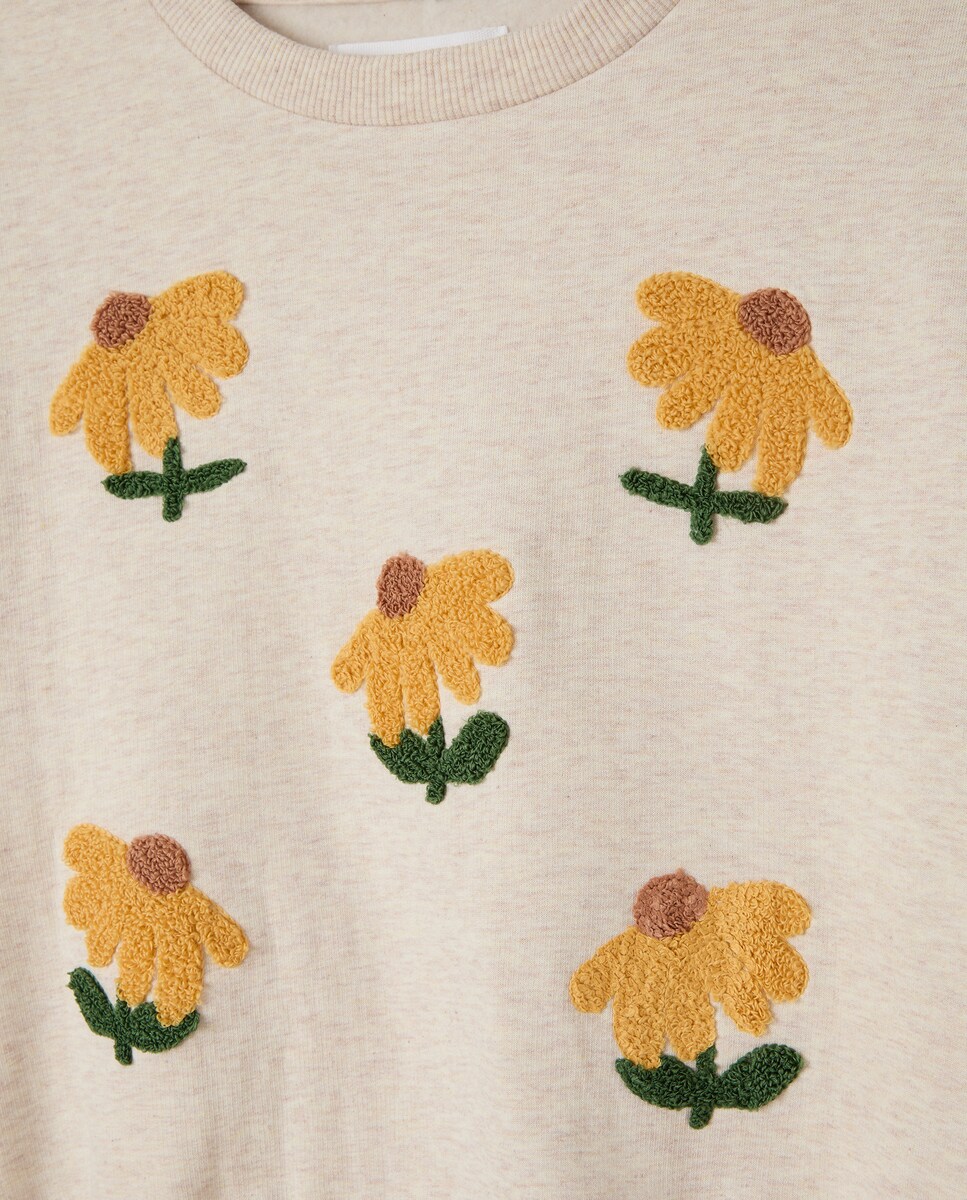 Sweatshirt com Estampado Floral Cornelli Castanho-5