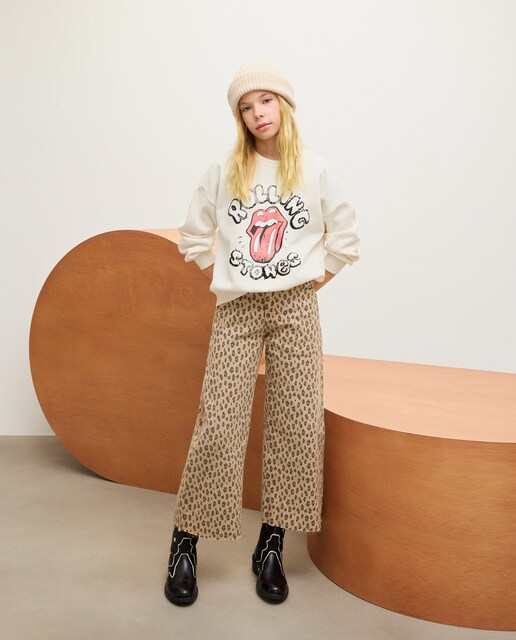 Imagem 0 de Sweatshirt de Decote Redondo com Estampado dos Rolling Stones em Lantejoulas