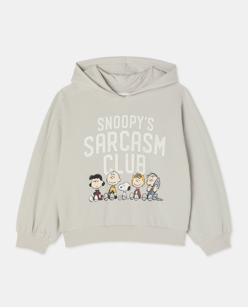 Sweatshirt Fechada com Capuz Soy e Amigos Cinzento-4