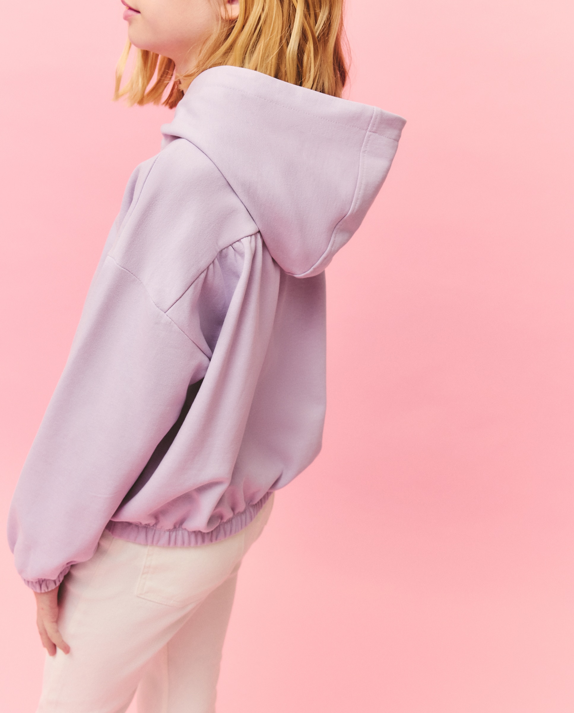 Sweatshirt com Capuz e Estampado Posicional 282 Malva-4