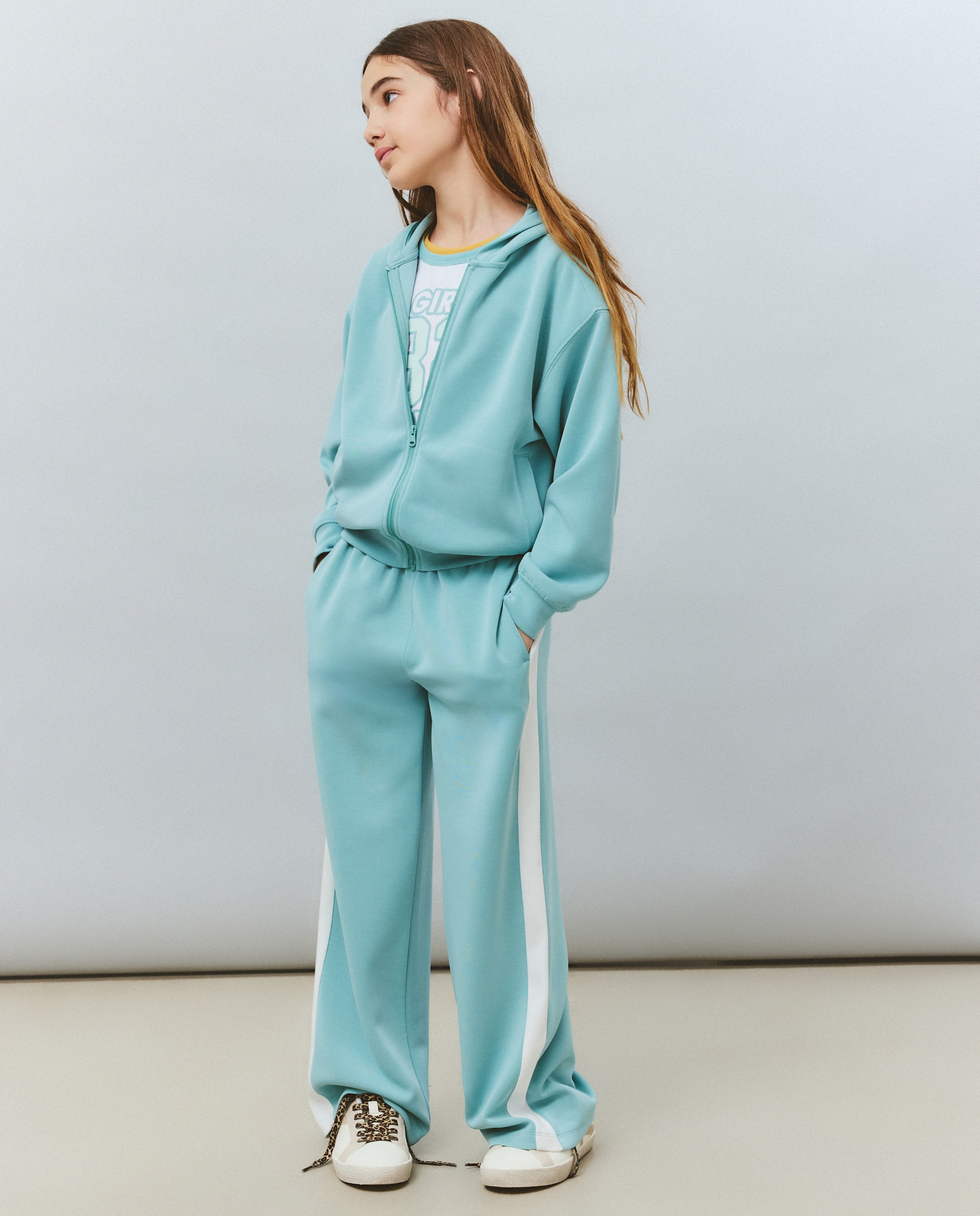 Sweatshirt Aberta com Capuz de Modal Kids El Corte Inglés 582 Verde Água-2