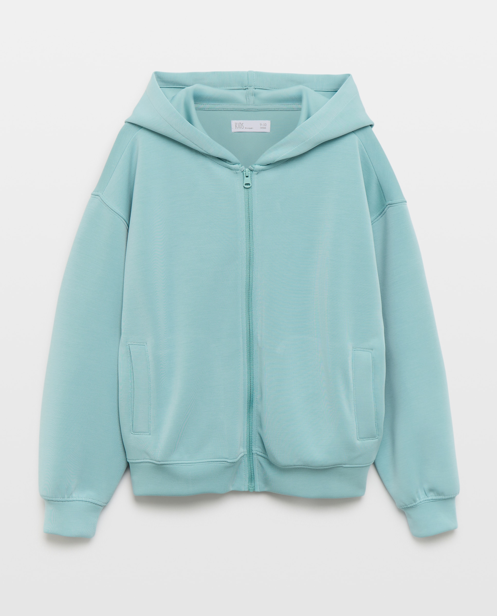 Sweatshirt Aberta com Capuz de Modal Kids El Corte Inglés 582 Verde Água-4