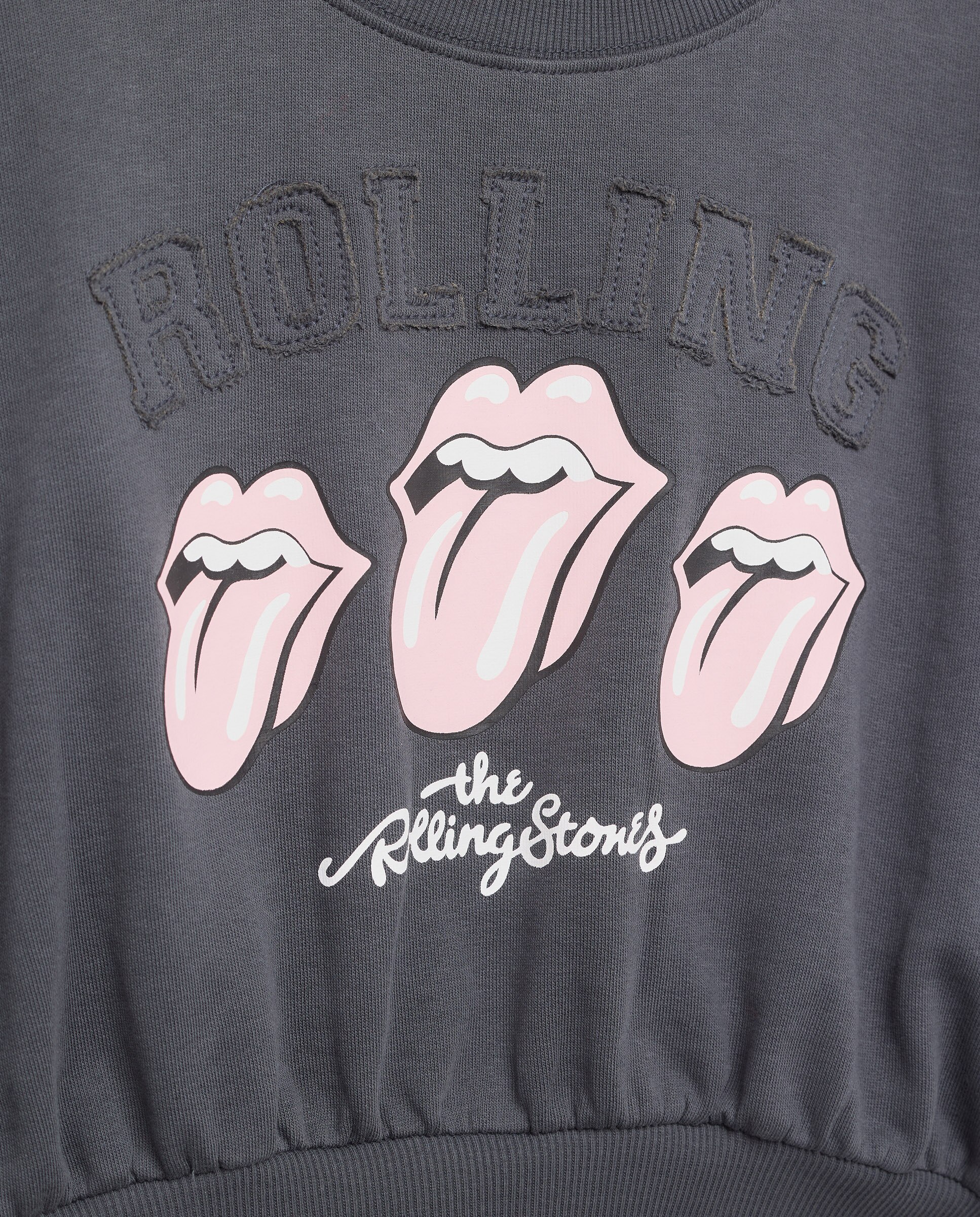 Sweatshirt com Estampado Rolling Stones à Frente Kids El Corte Inglés Cinzento-5