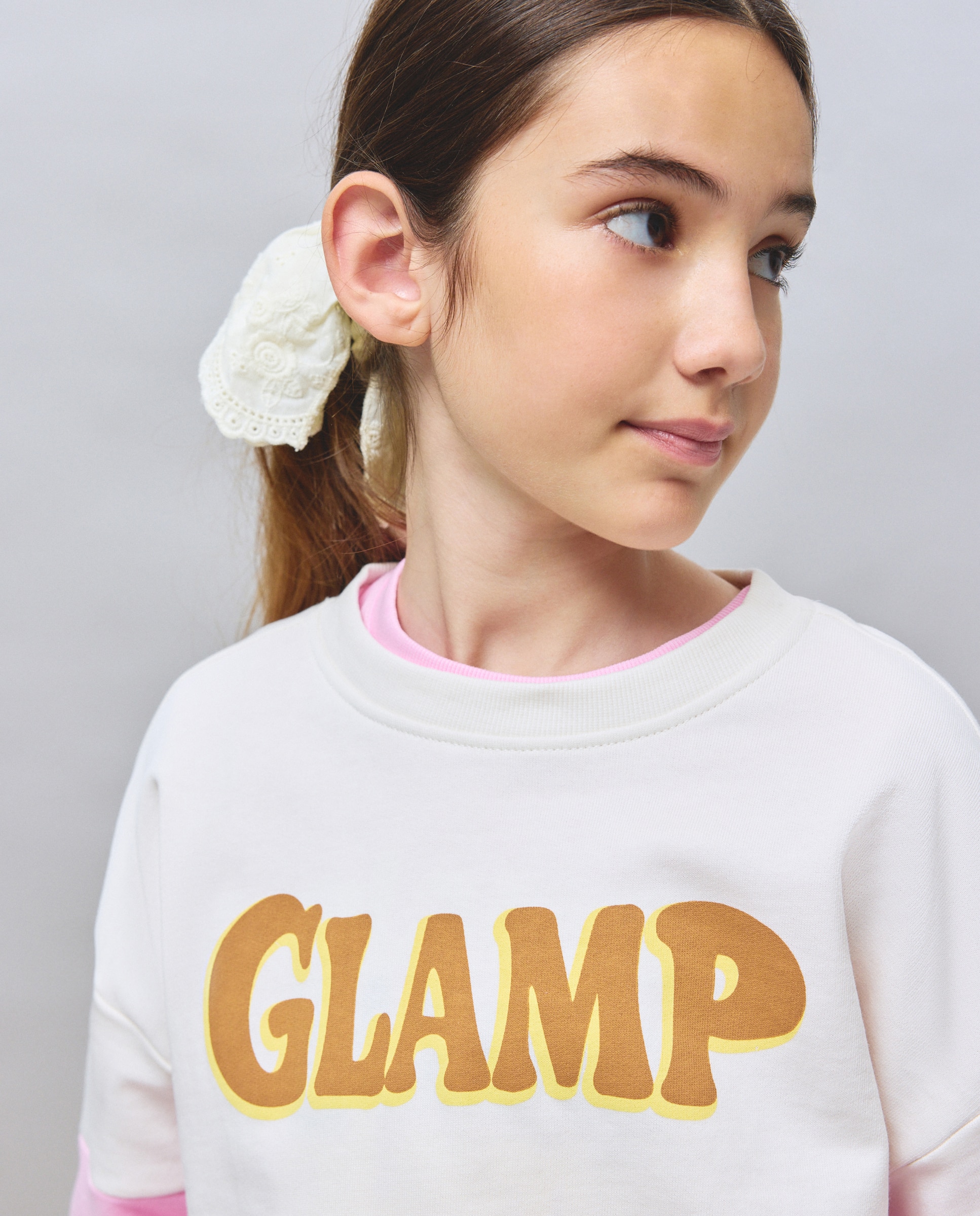 Sweatshirt com Estampado Color Block e Estampado à Frente Multicolor-3