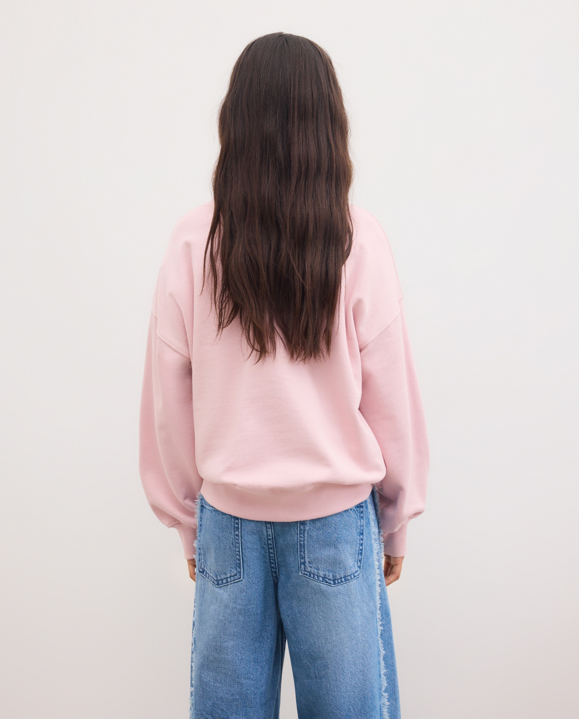 Sudadera de niña cuello caja estampado posicional STITCH&ANGEL con foil - Kids El Corte Inglés - Rosa Rosa-3