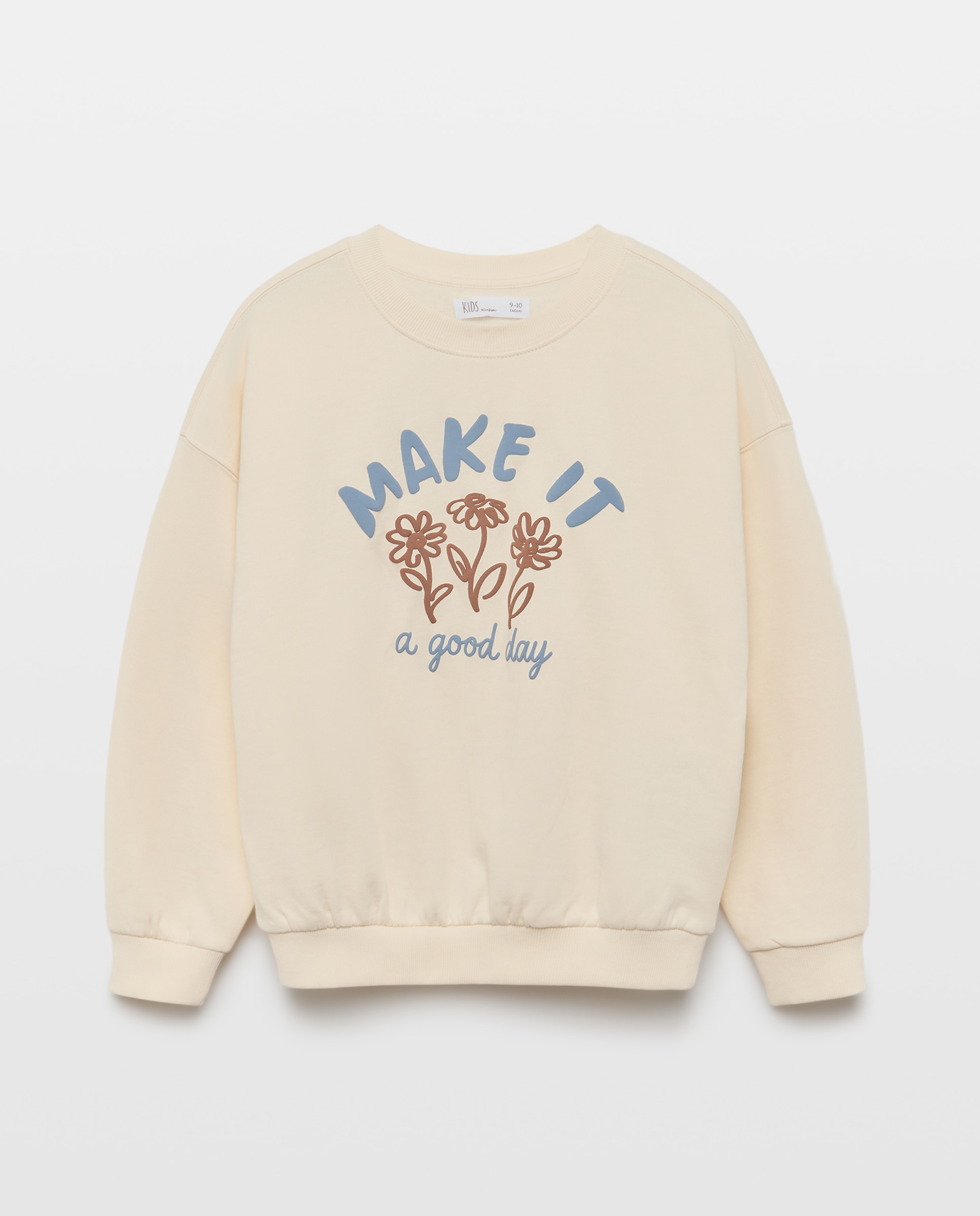 Imagem 0 de Sweatshirt de Criança em Felpa com Decote Redondo Básica com estampado posicional "coração"