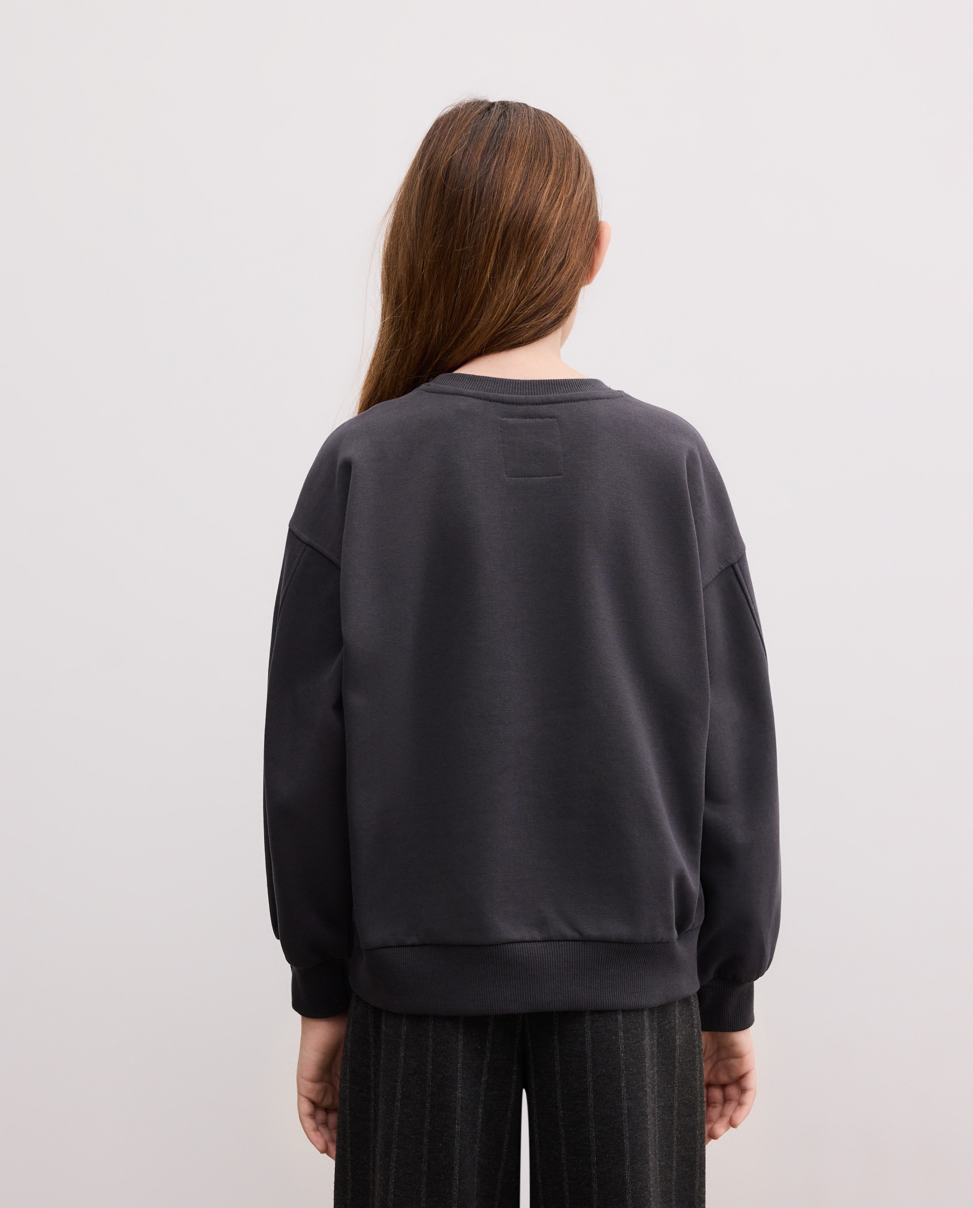 Sweatshirt de Decote Redondo com Estampado NIRVANA com Glitter Cinzento-3