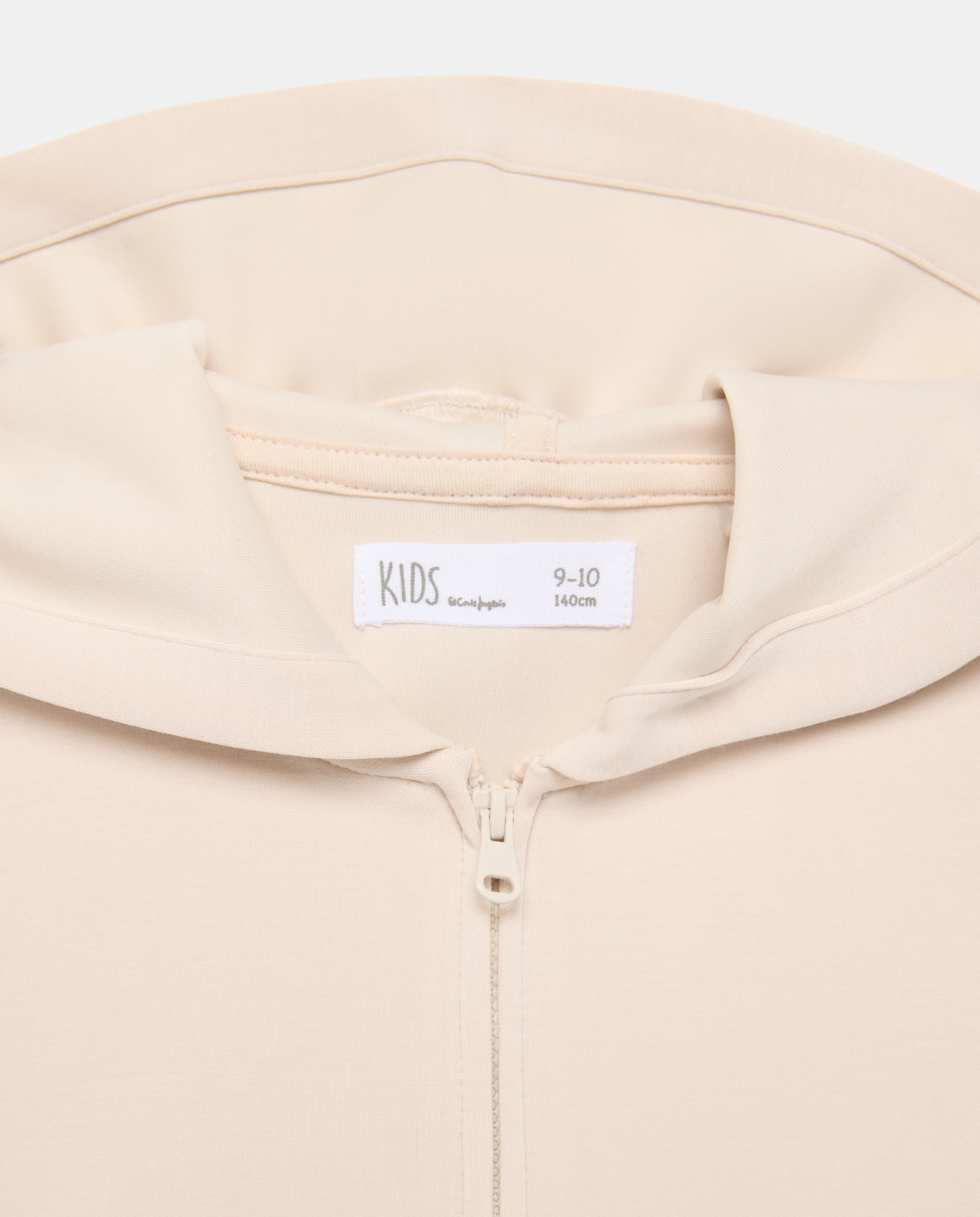 Sudadera modal abierta con capucha y detalle en mangas de niña - Kids El Corte Inglés - 850 Piedra 850 Piedra-5