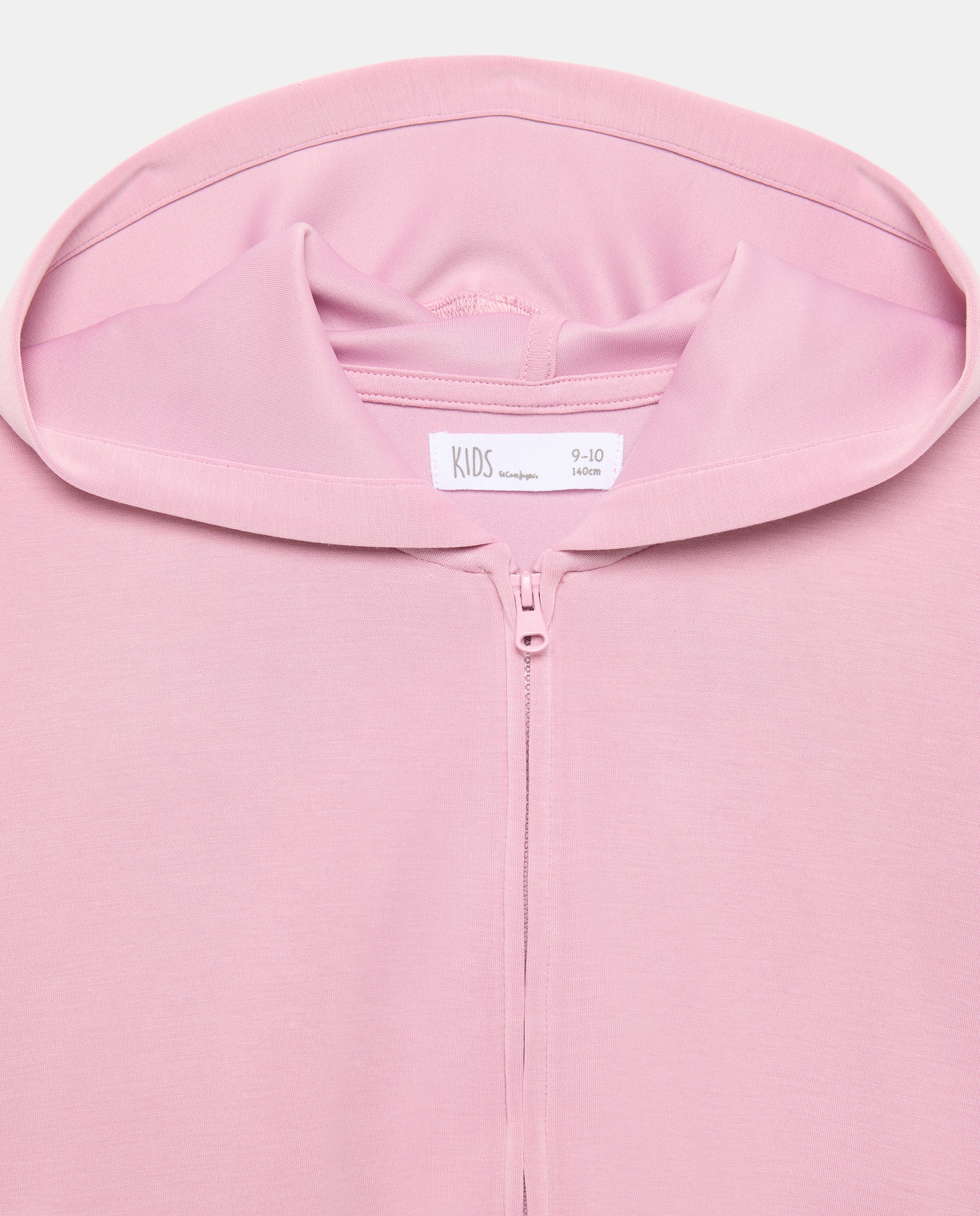 Sweatshirt de Modal Aberta com Capuz e Detalhe nas Mangas 282 Malva-2