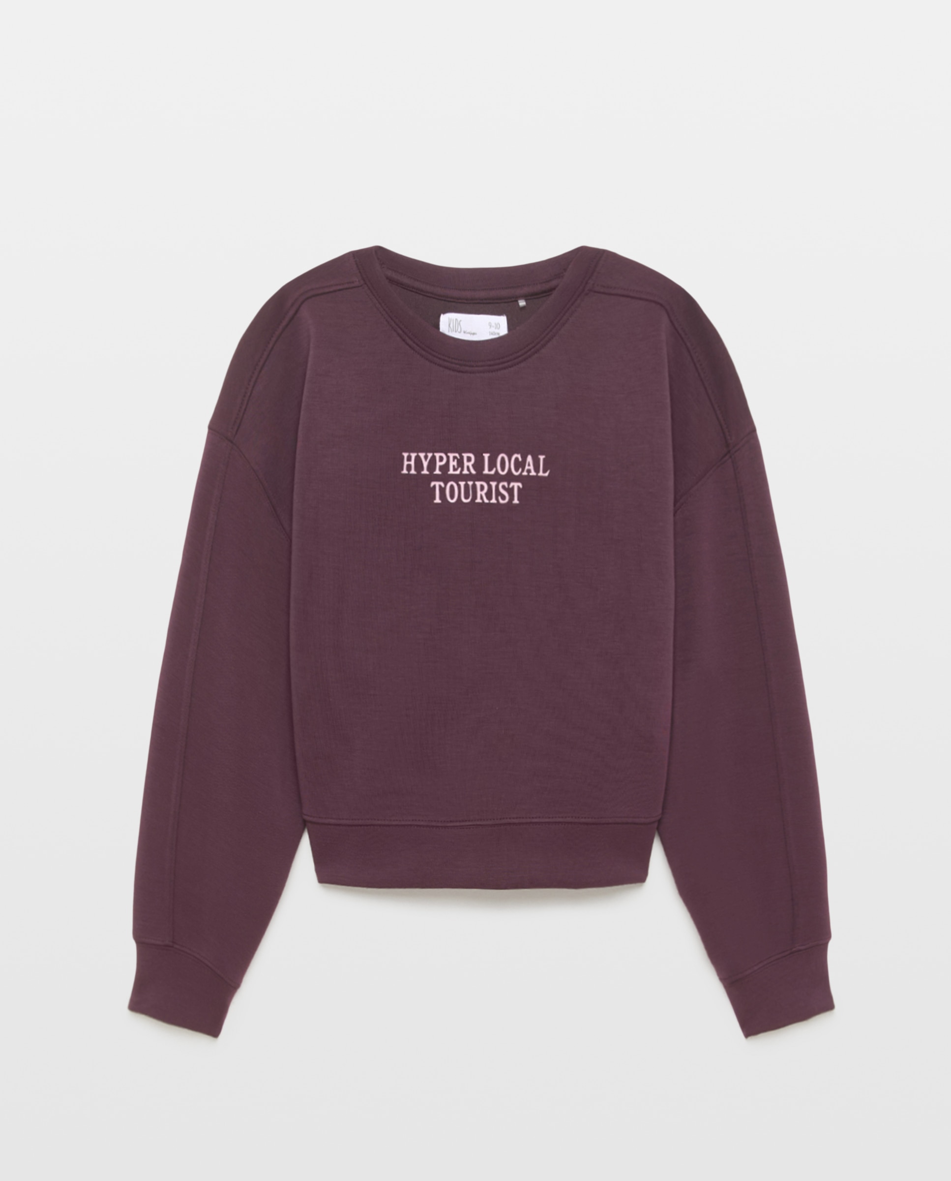 Imagem 0 de Sweatshirt de Modal Lisa com Decote Redondo e Estampado Tone to Tone