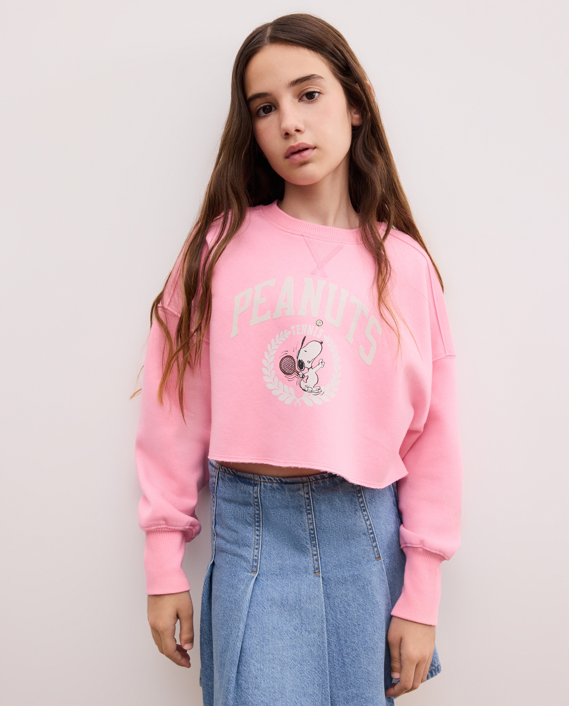 Imagem 0 de Sweatshirt de Decote Redondo com Estampado Posicional Snoopy "Peanuts"