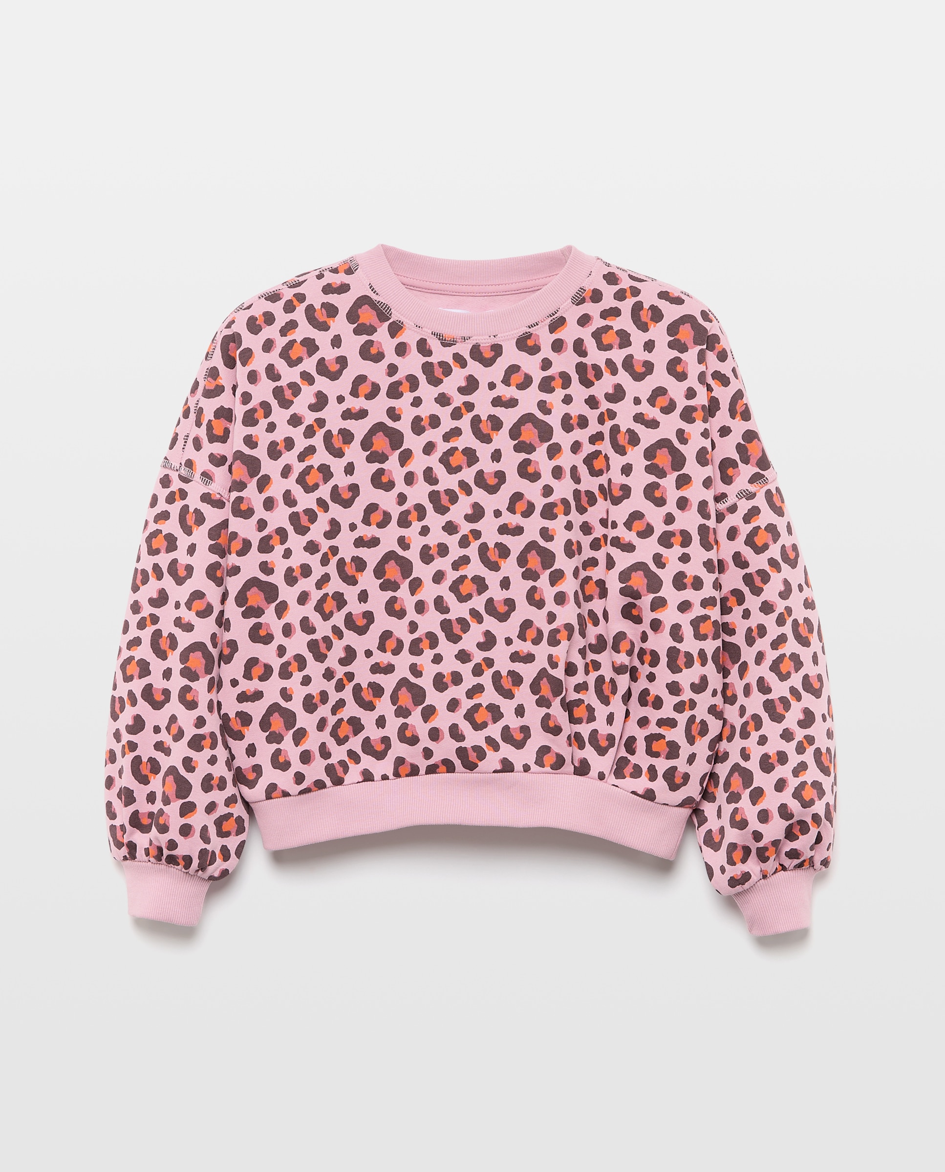 Imagem 0 de Sweatshirt de Decote Redondo com All Over Print Animal de Leopardo