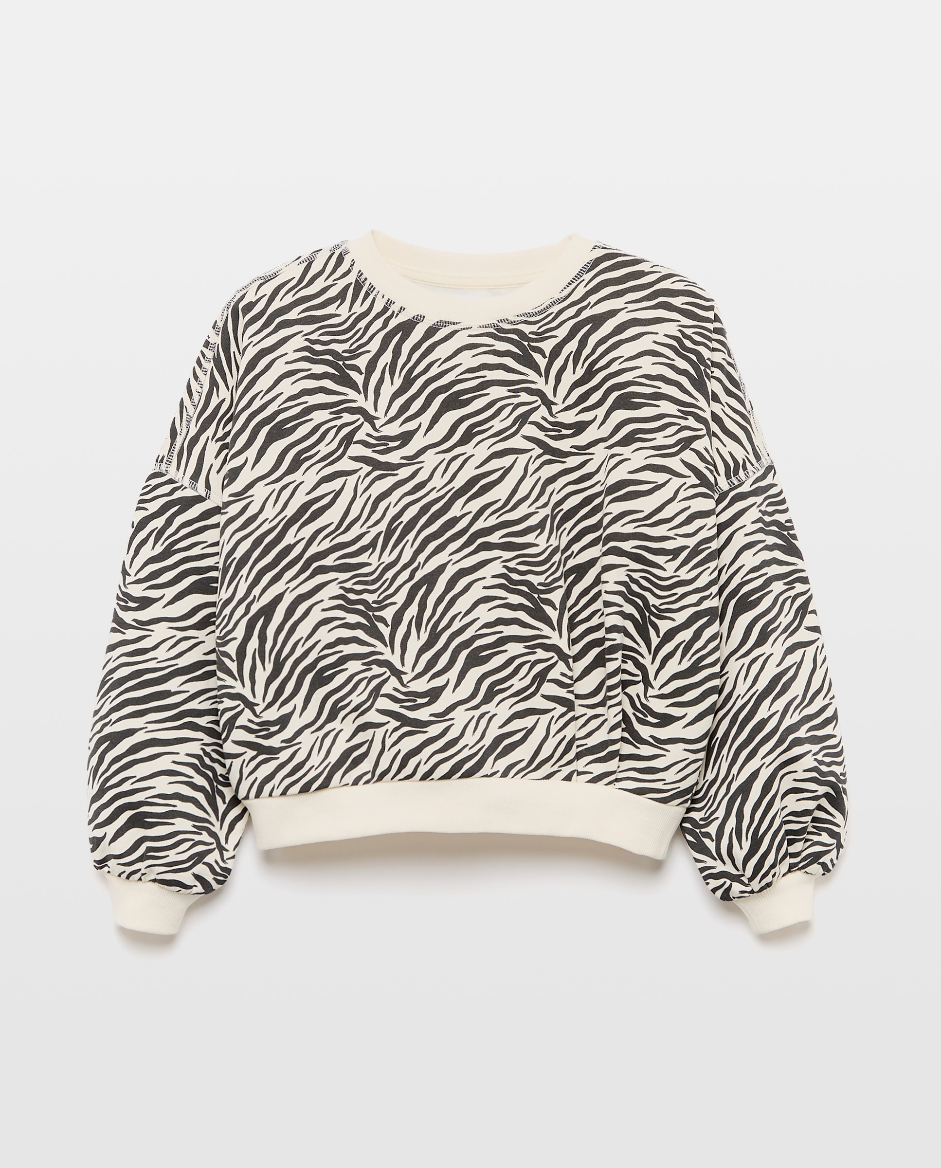 Imagem 0 de Sweatshirt com Decote Redondo e All Over Print Animal de Zebra