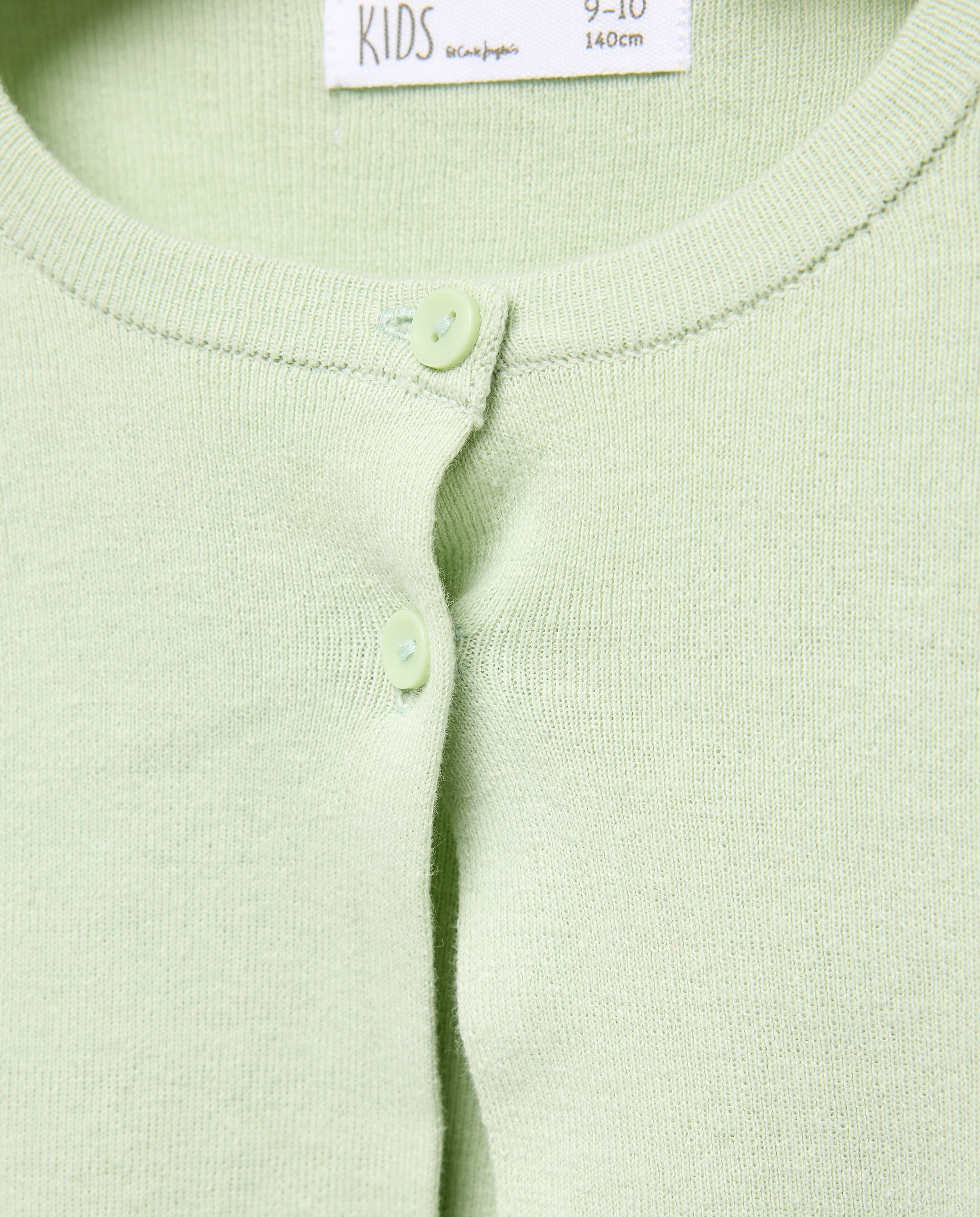 Casaco de Tricot Básico 510 Verde Claro-5