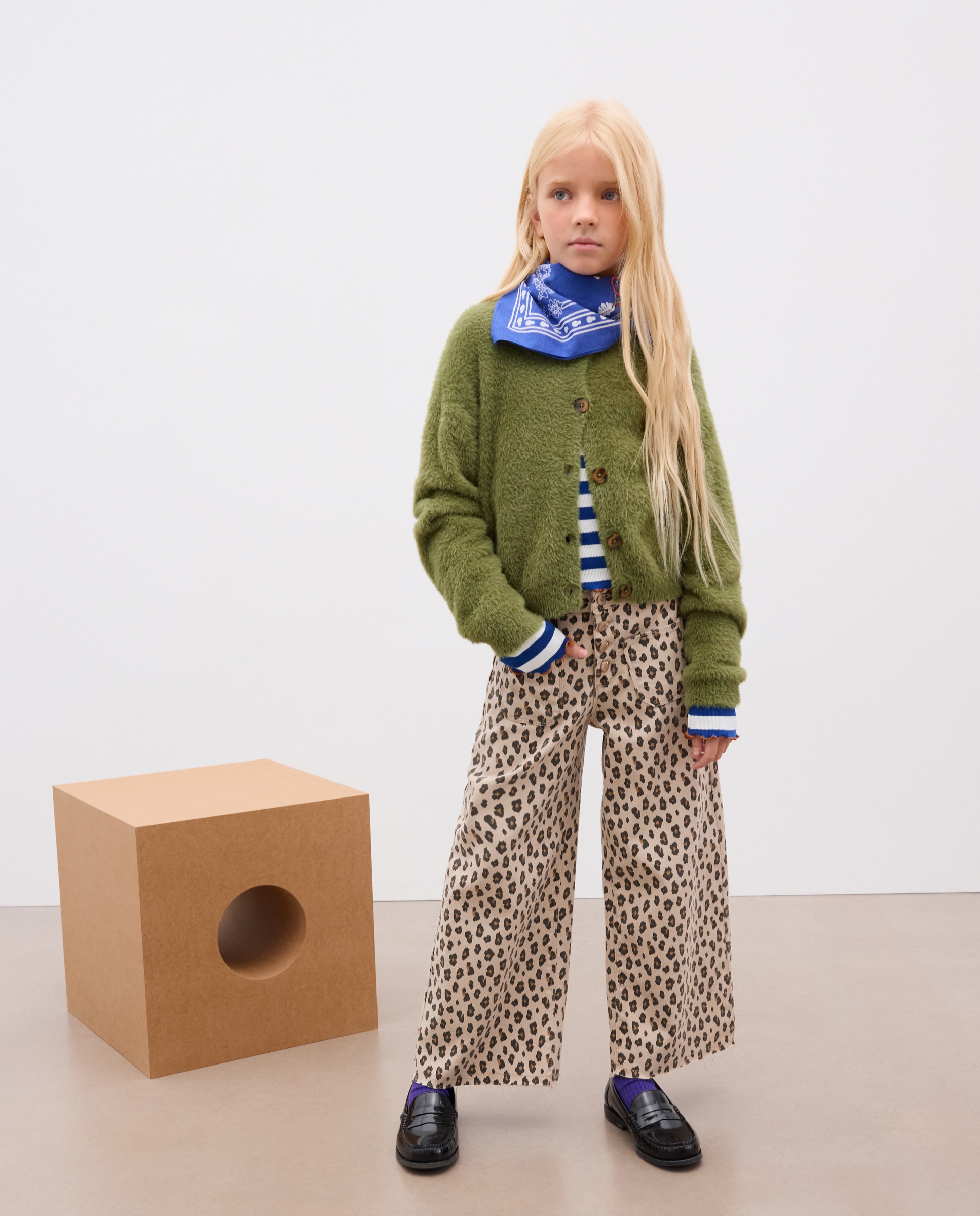 Chaqueta lisa punto pelo galga media de niña - Kids El Corte Inglés - Verde Verde-2