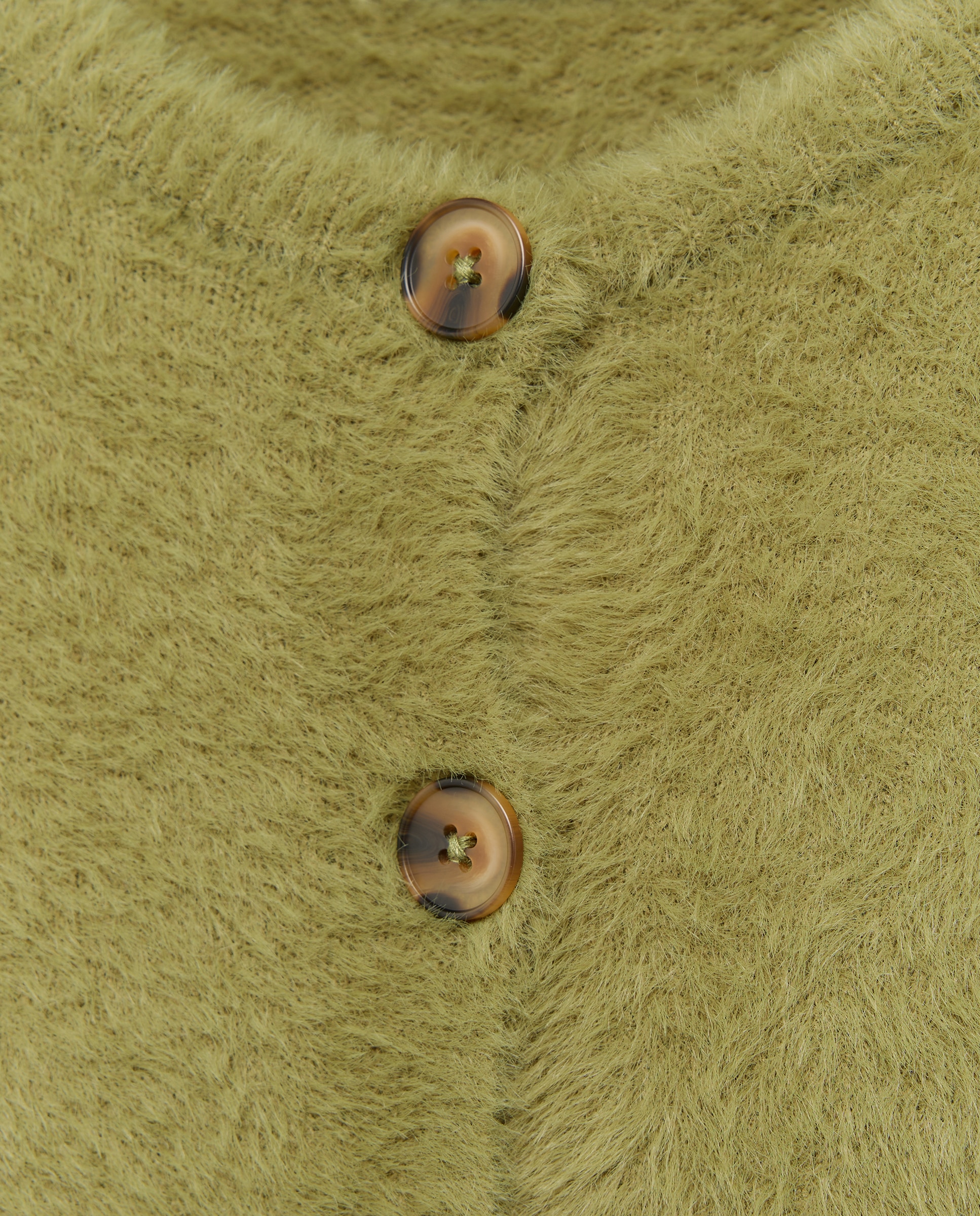 Chaqueta lisa punto pelo galga media de niña - Kids El Corte Inglés - Verde Verde-5