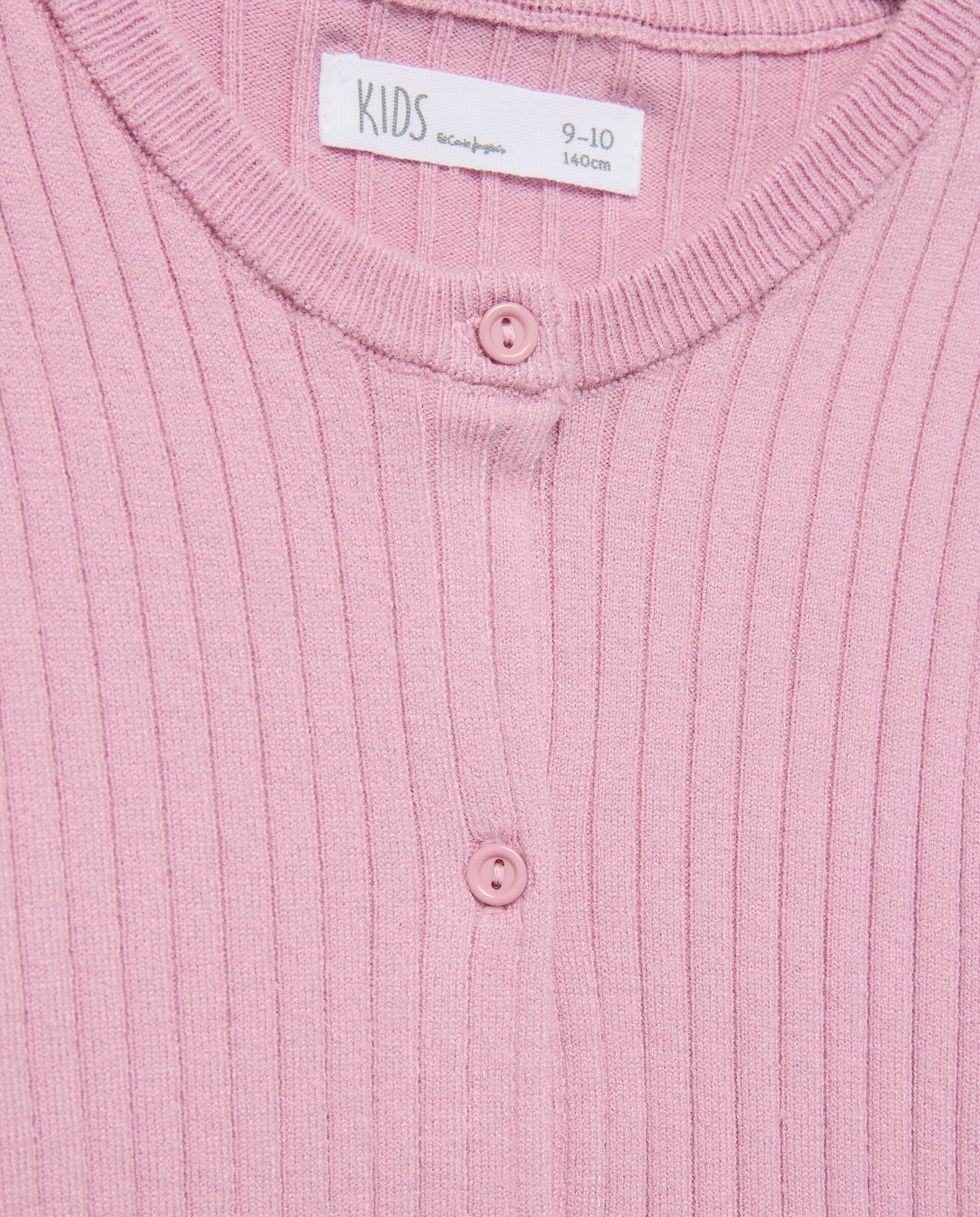 Chaqueta lisa punto rib de niña - Kids El Corte Inglés - 282 Malva 282 Malva-5