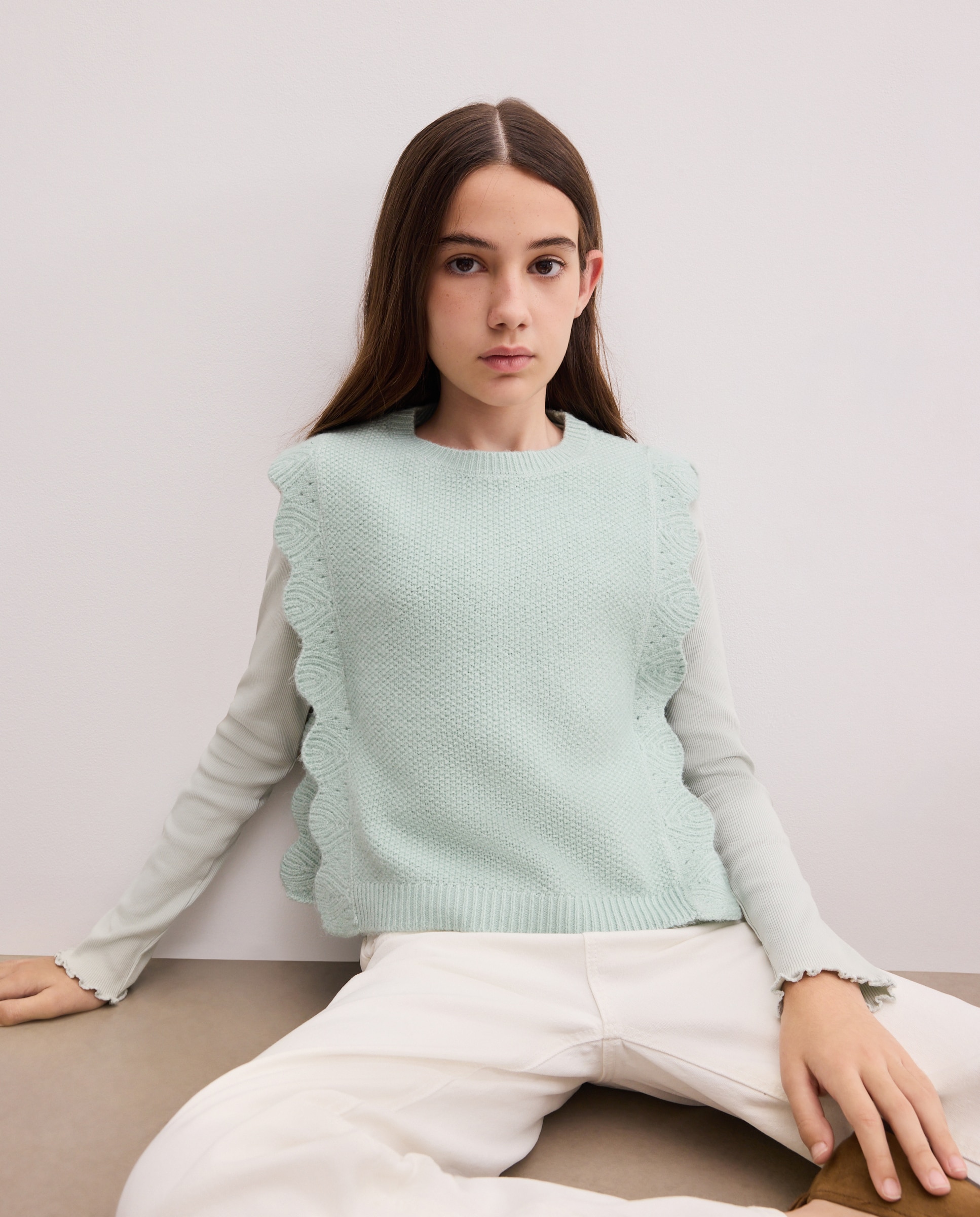 Chaleco con volante en sisa de niña - Kids El Corte Inglés - Jabón Jabón-1