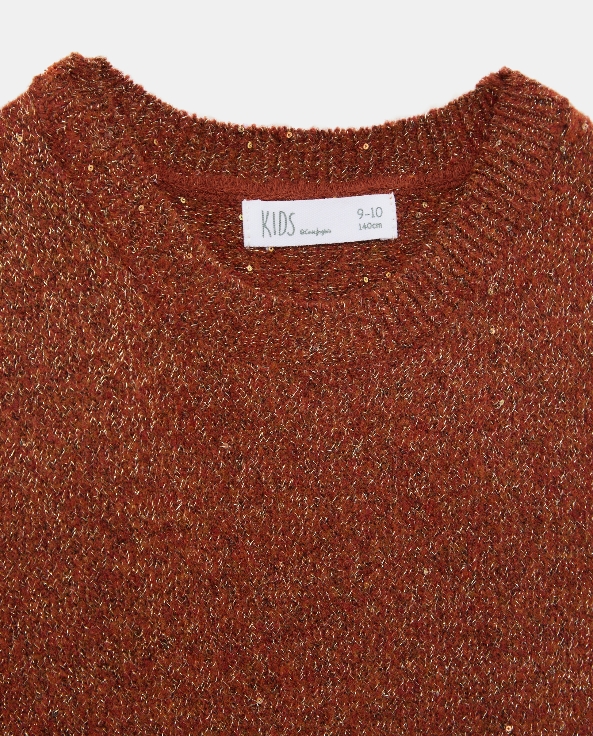 Chaleco tricot hilo con lentejuelas transparentes de niña - Kids El Corte Inglés - Marrón Marrón-5