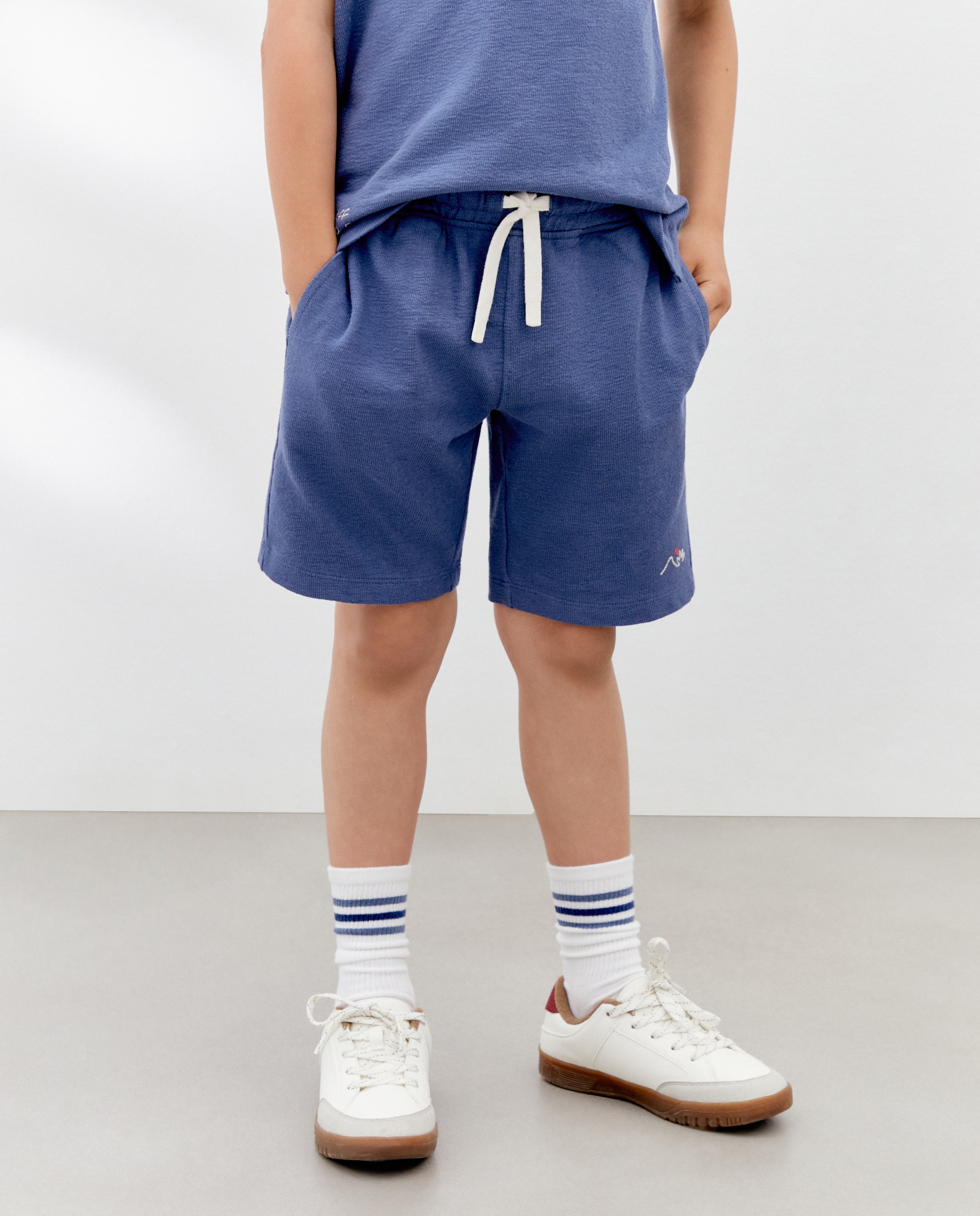 Bermudas Lisas de Tecido Turco 471 Índigo-2