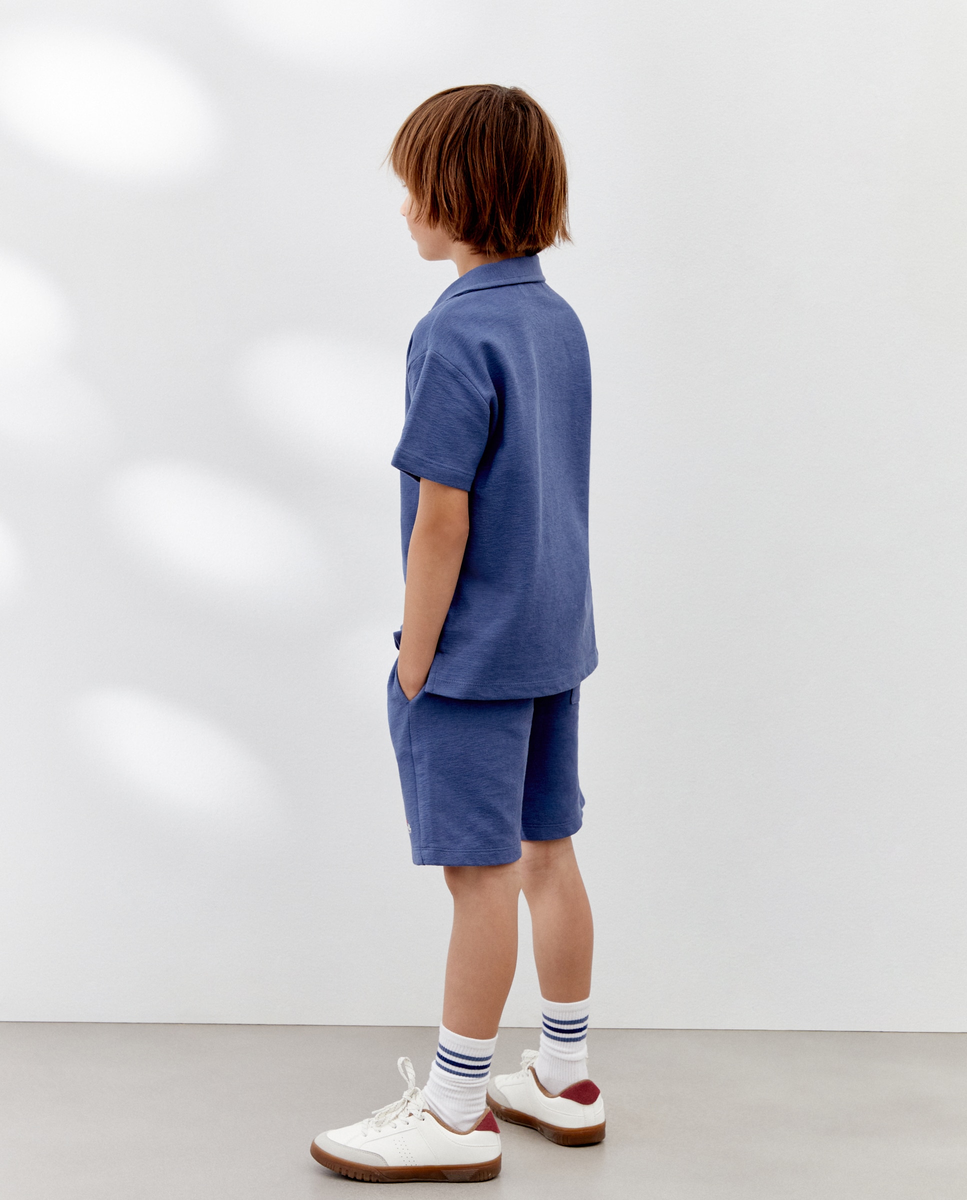 Bermudas Lisas de Tecido Turco 471 Índigo-3