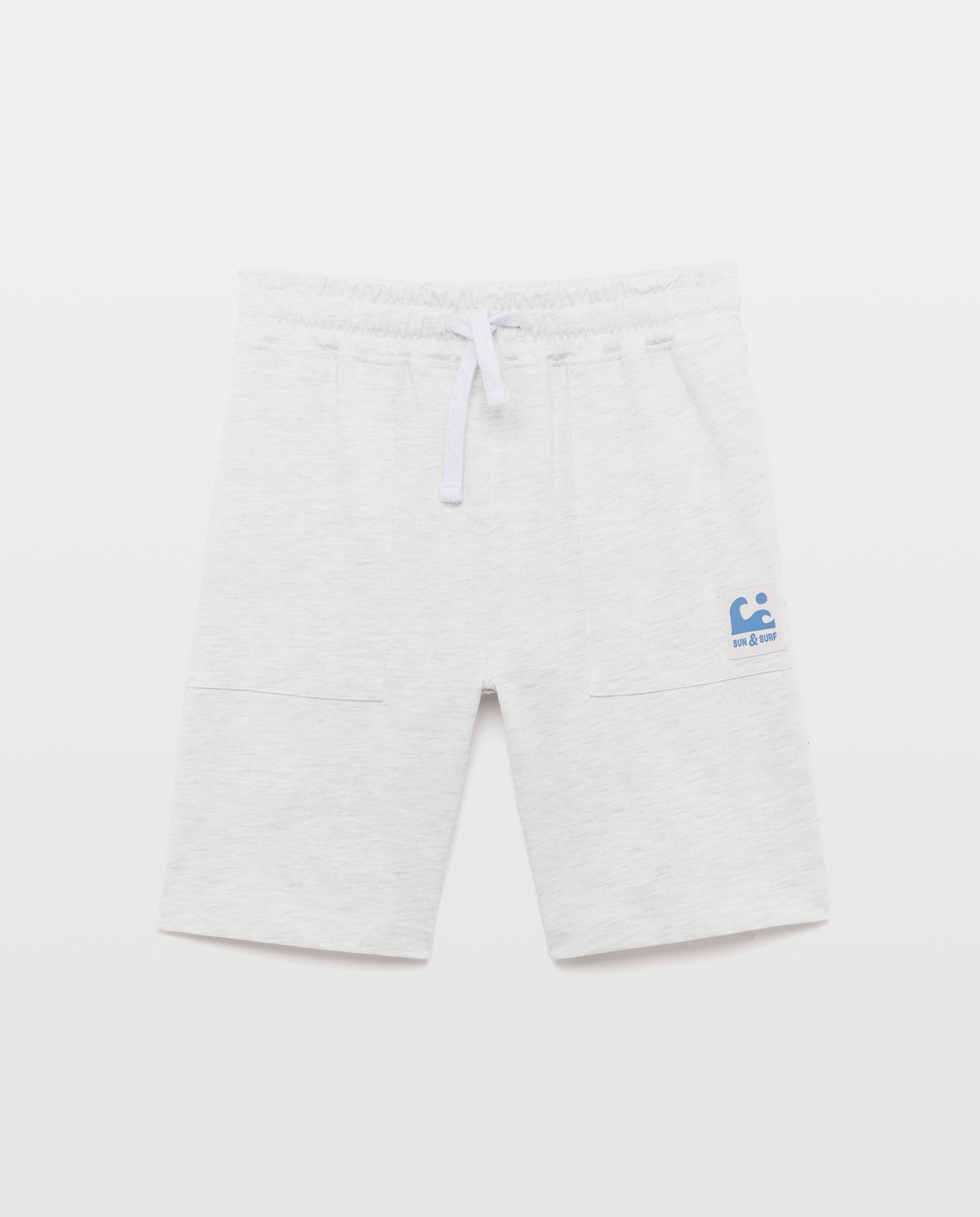 Bermudas de Felpa Single. Cinzento-claro-4