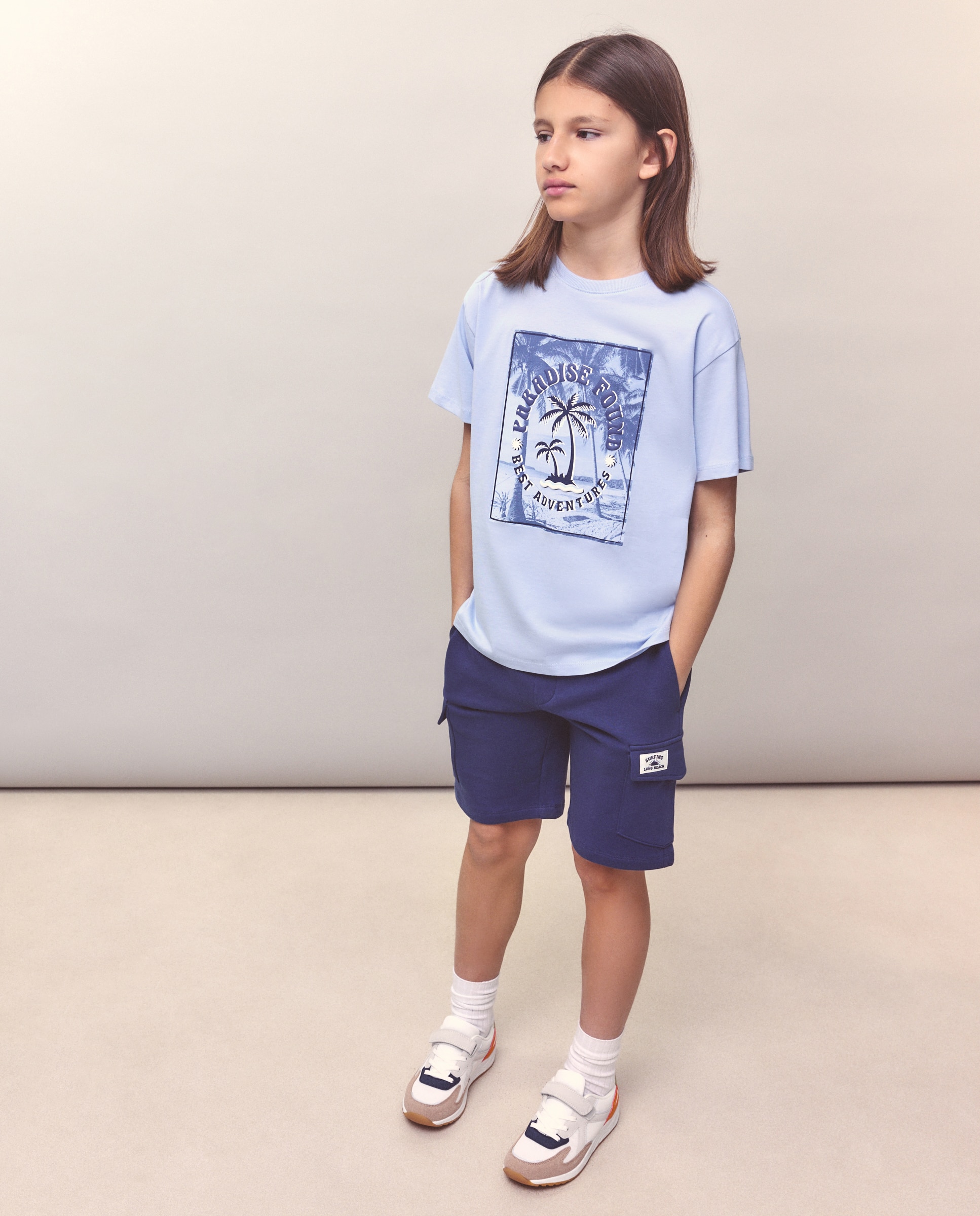 Bermudas de Felpa Cargo Kids El Corte Inglés Azul Tinta-2