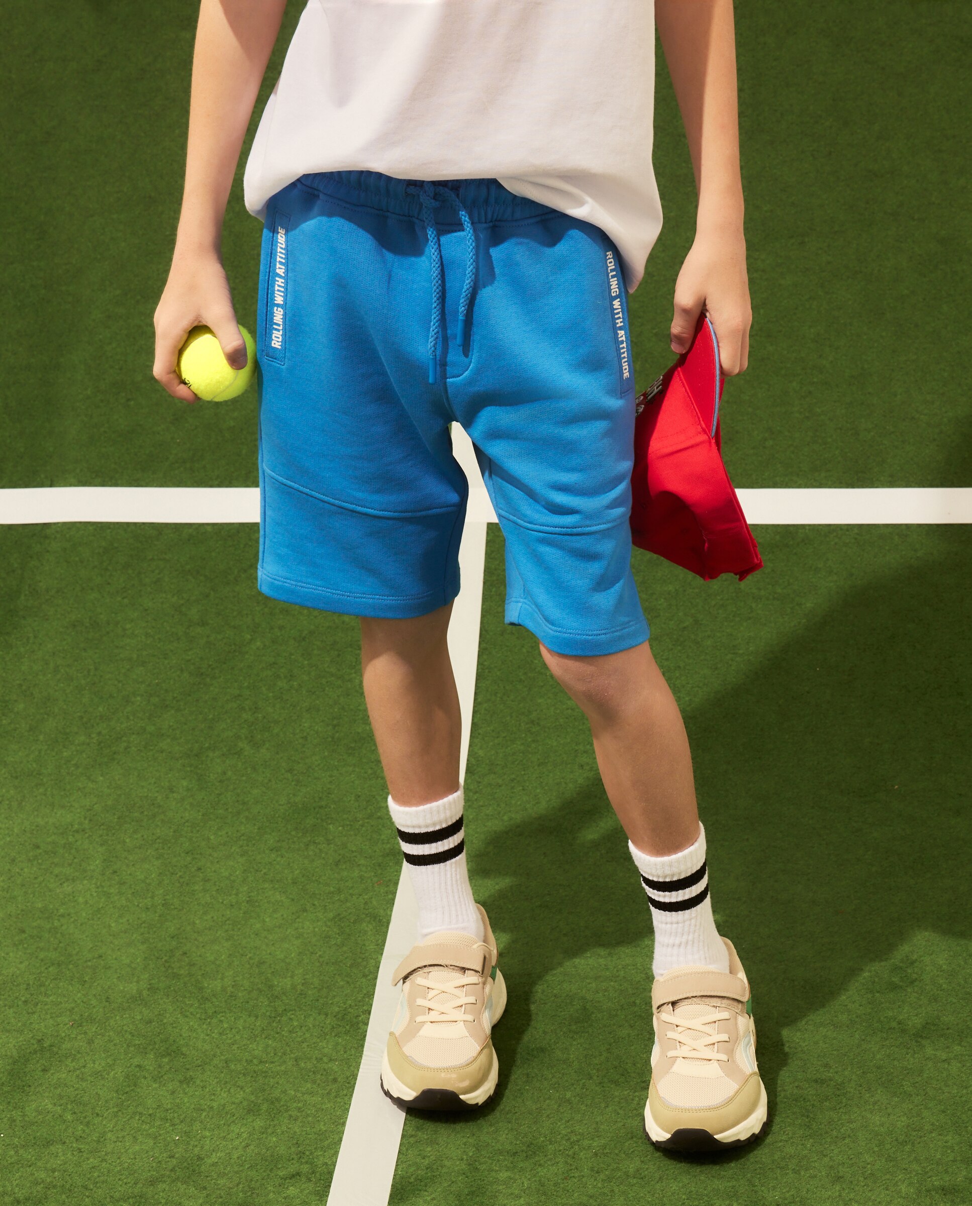Bermudas de Felpa com Fita Kids El Corte Inglés 400 Azul-2