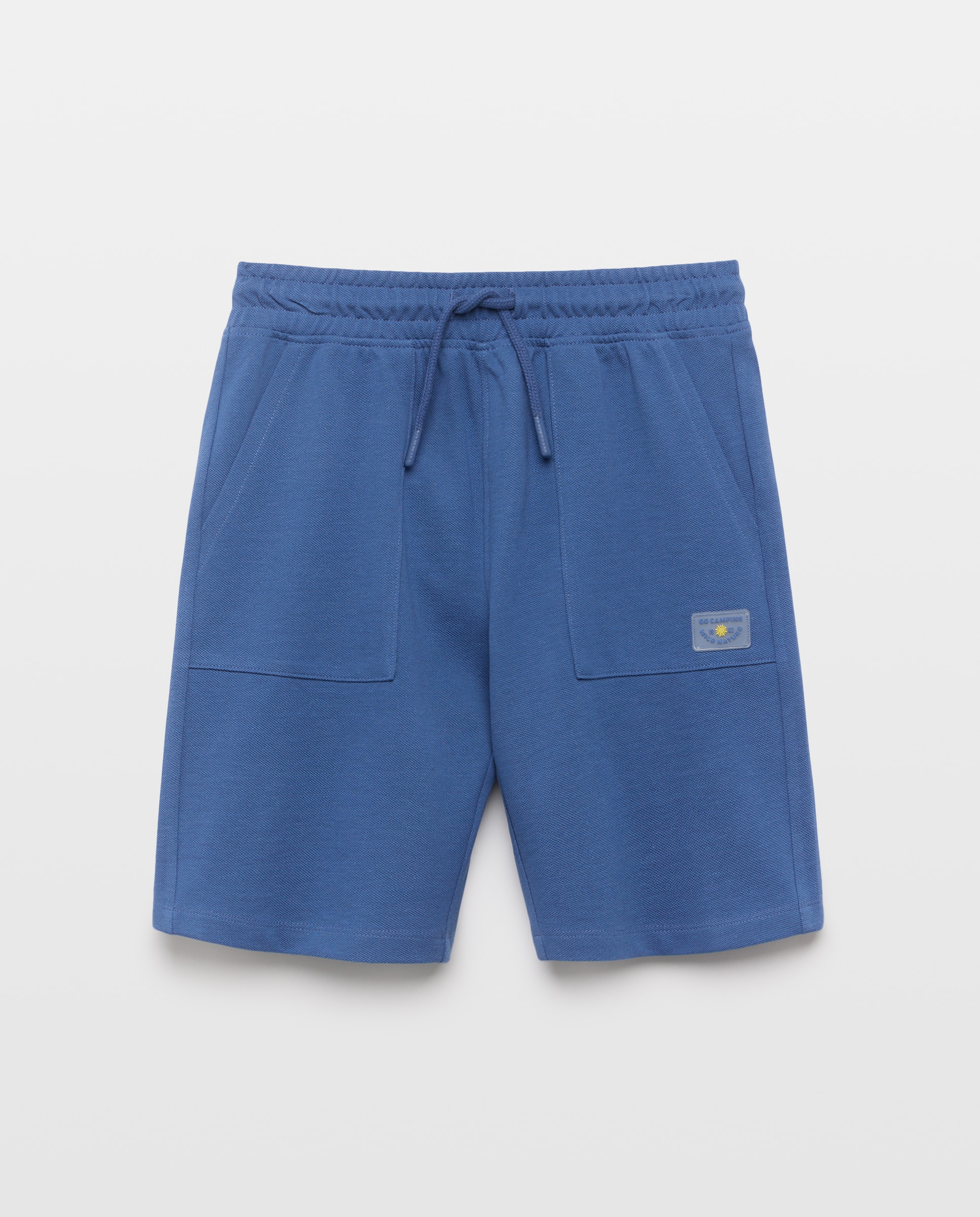 Bermudas com Fantasia de Piqué Azul-marinho-4