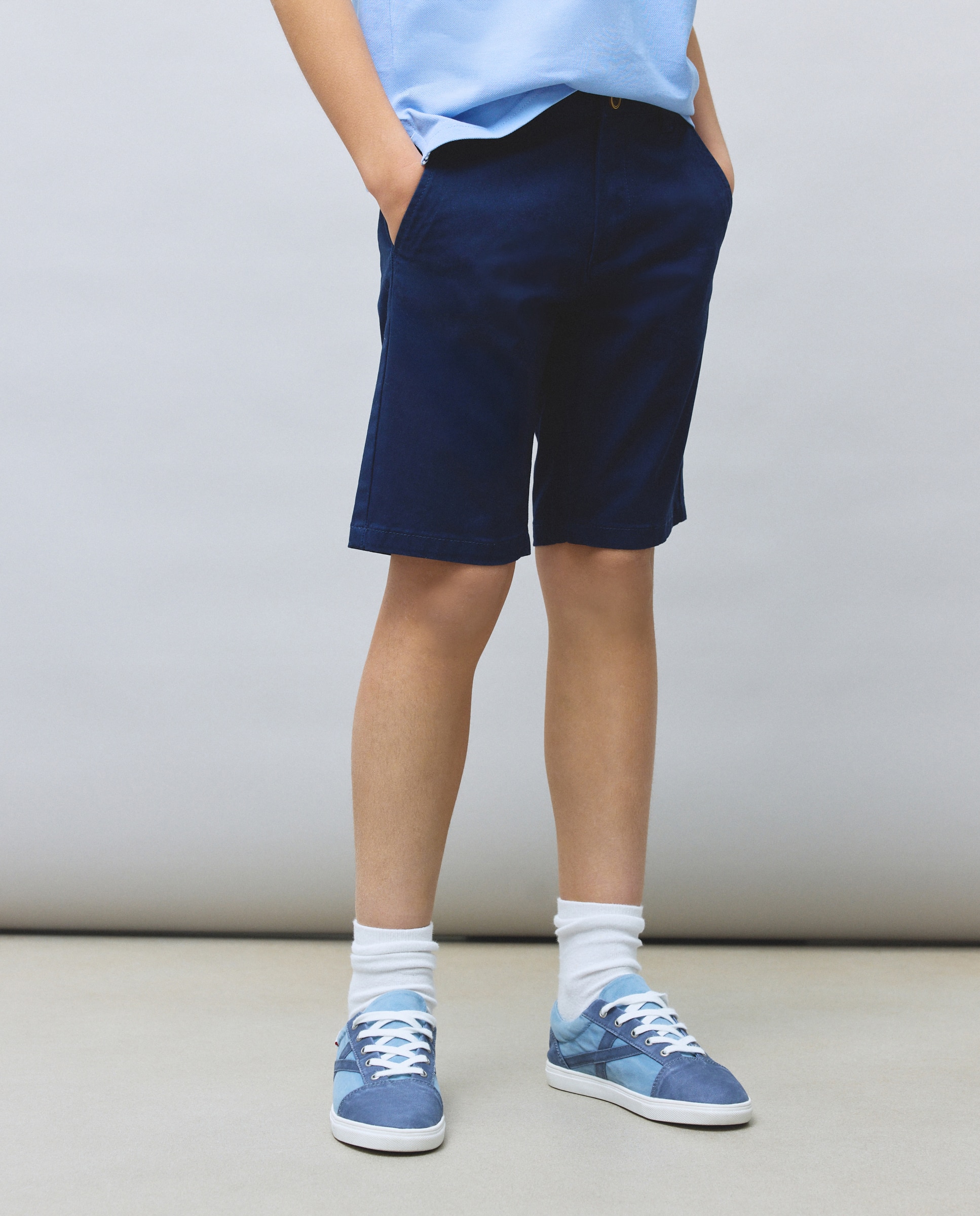 Bermuda tipo chino de niño - Kids El Corte Inglés - 430 Azul oscuro 430 Azul oscuro-2