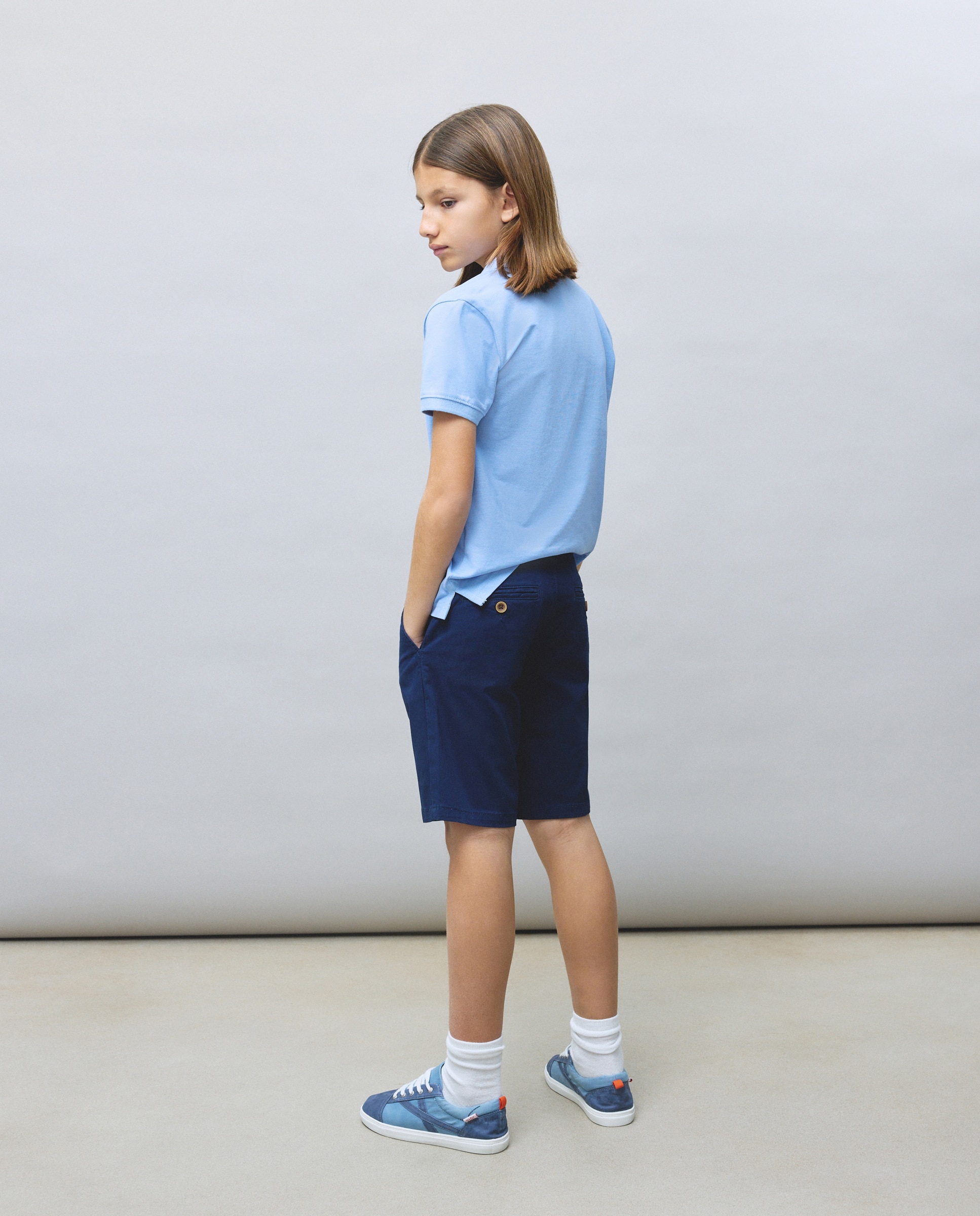 Bermuda tipo chino de niño - Kids El Corte Inglés - 430 Azul oscuro 430 Azul oscuro-3