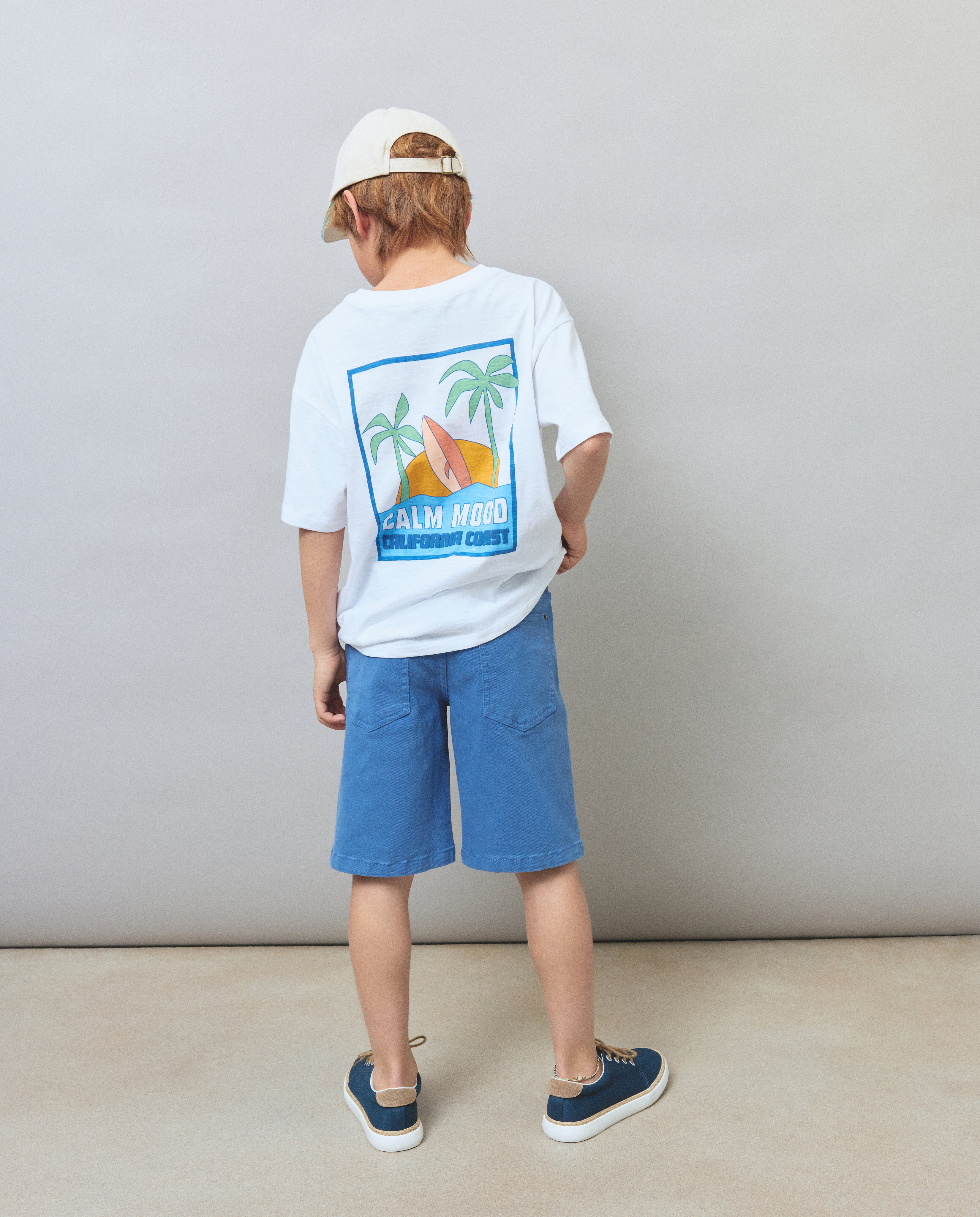 Bermudas Lisas com Cinco Bolsos Kids El Corte Inglés Azul-marinho-3