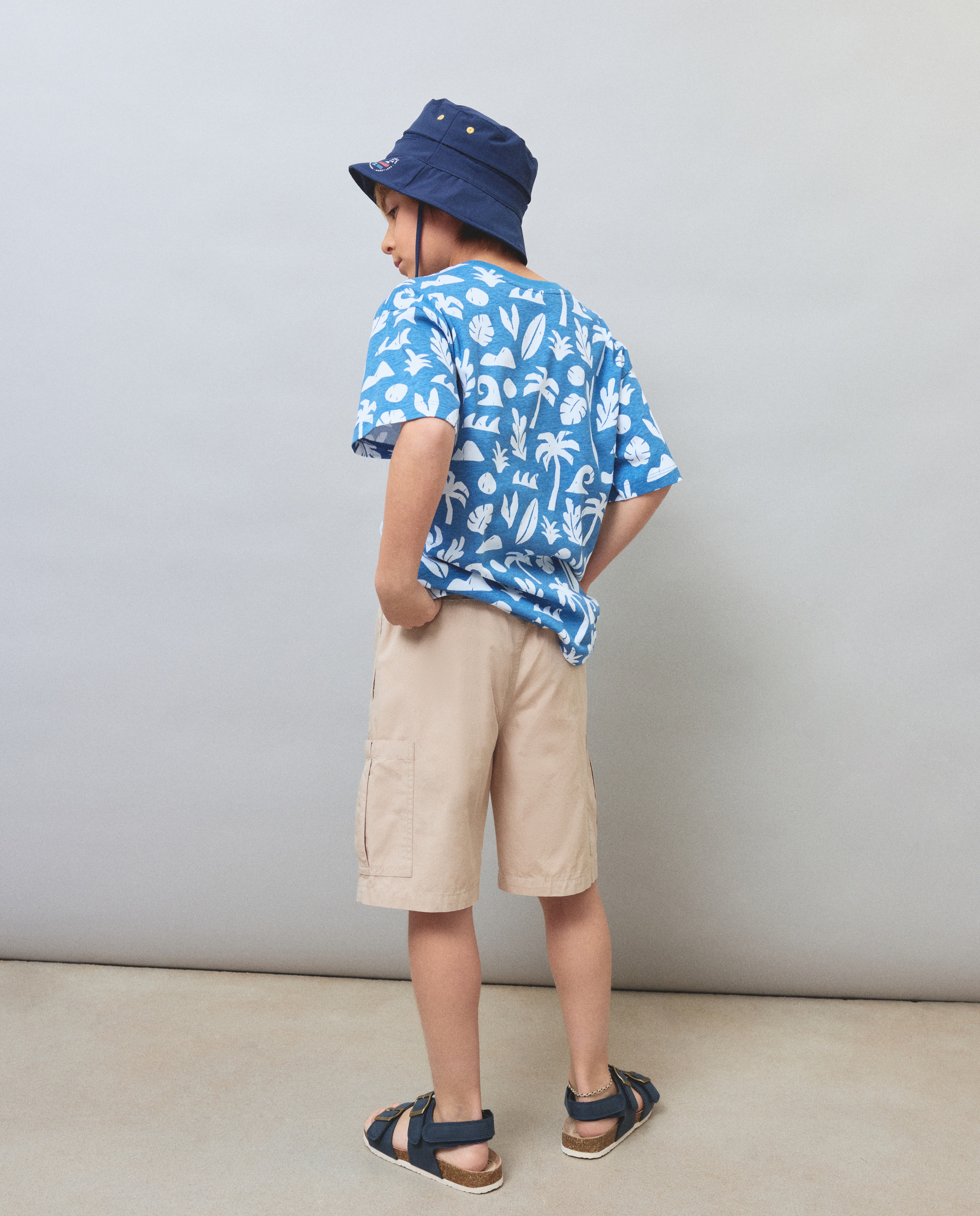 Bermuda de popelín para niño - Kids El Corte Inglés - 400 Azul Marrón-3
