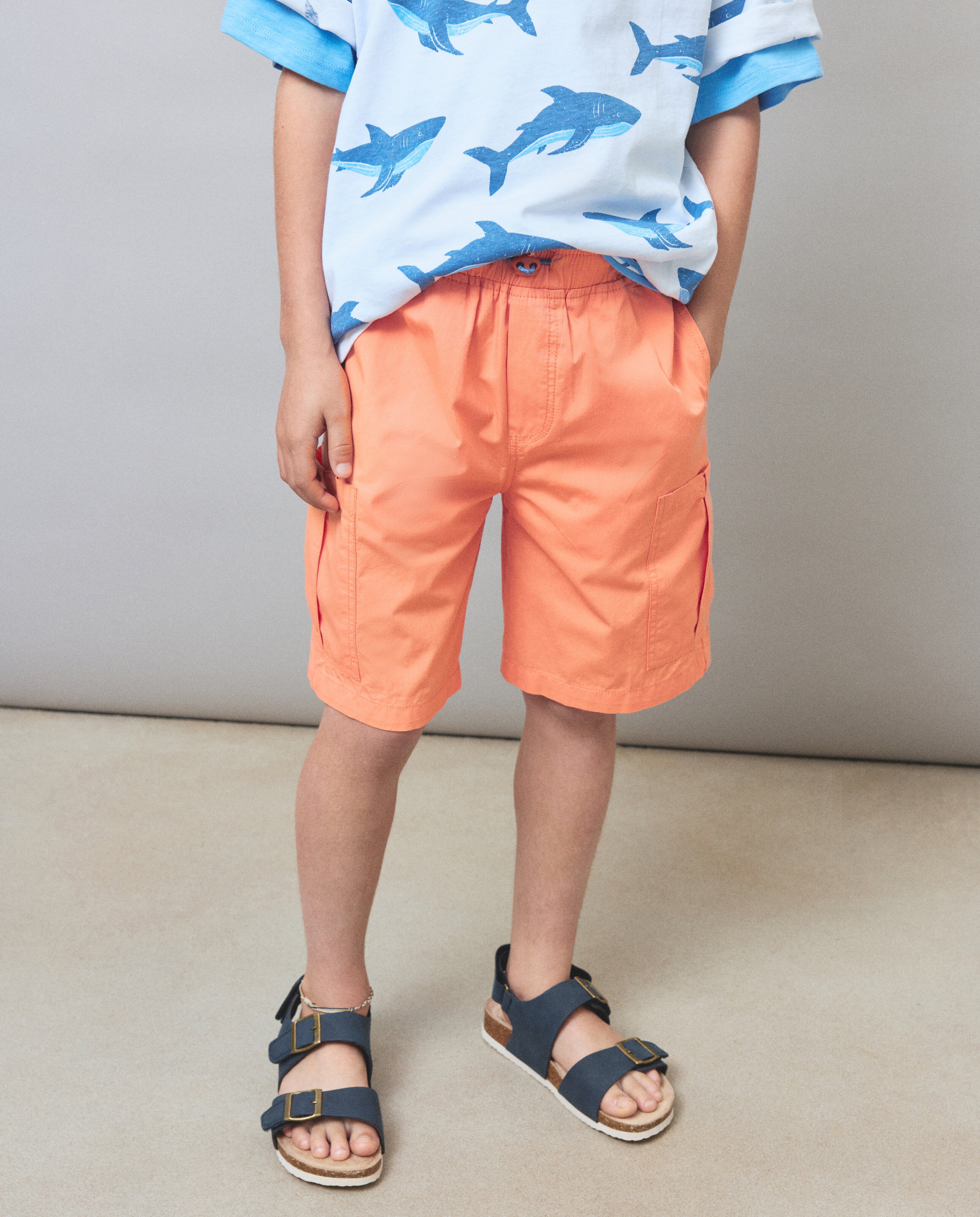 Bermudas de Popelina Kids El Corte Inglés Laranja-2
