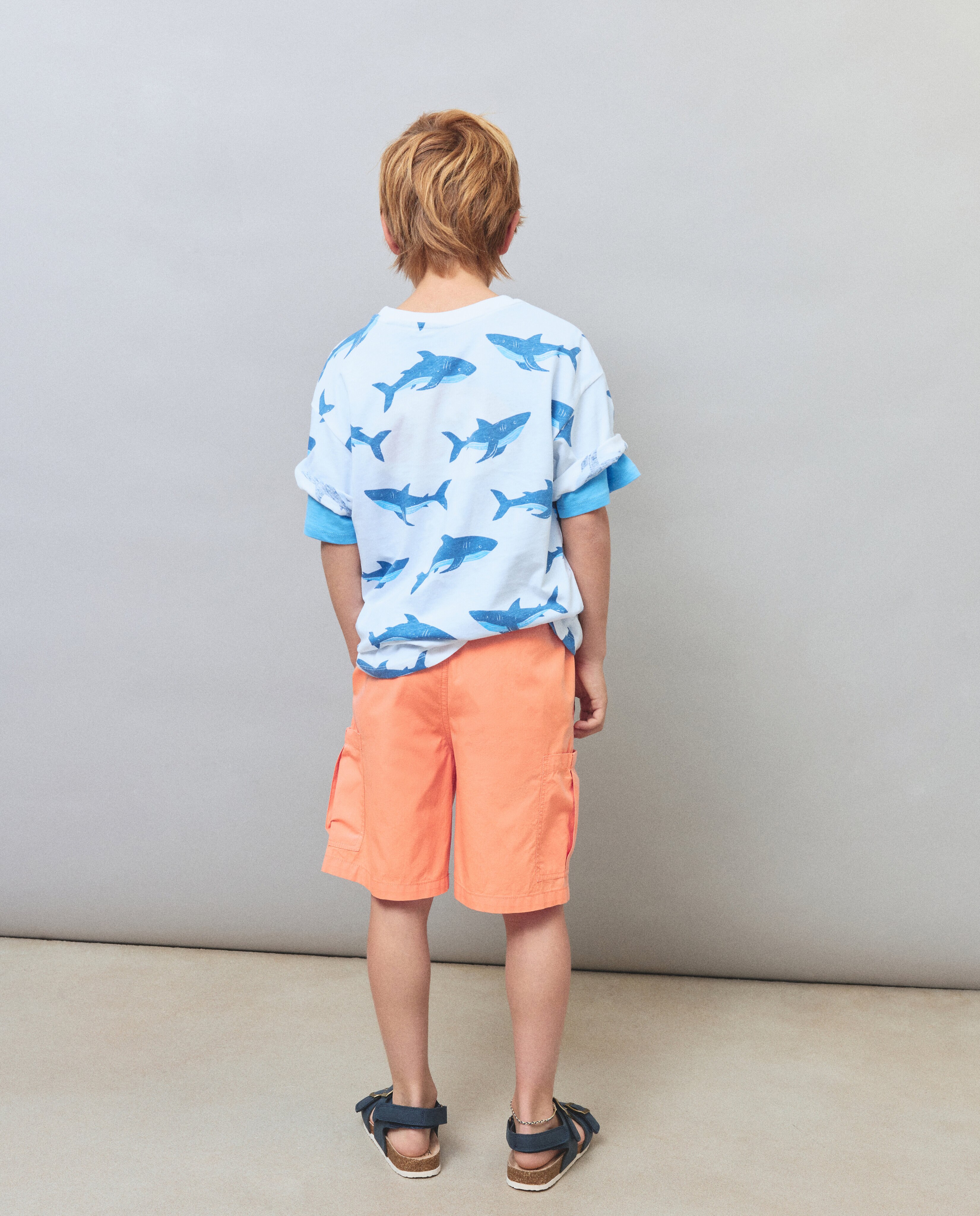 Bermudas de Popelina Kids El Corte Inglés Laranja-3