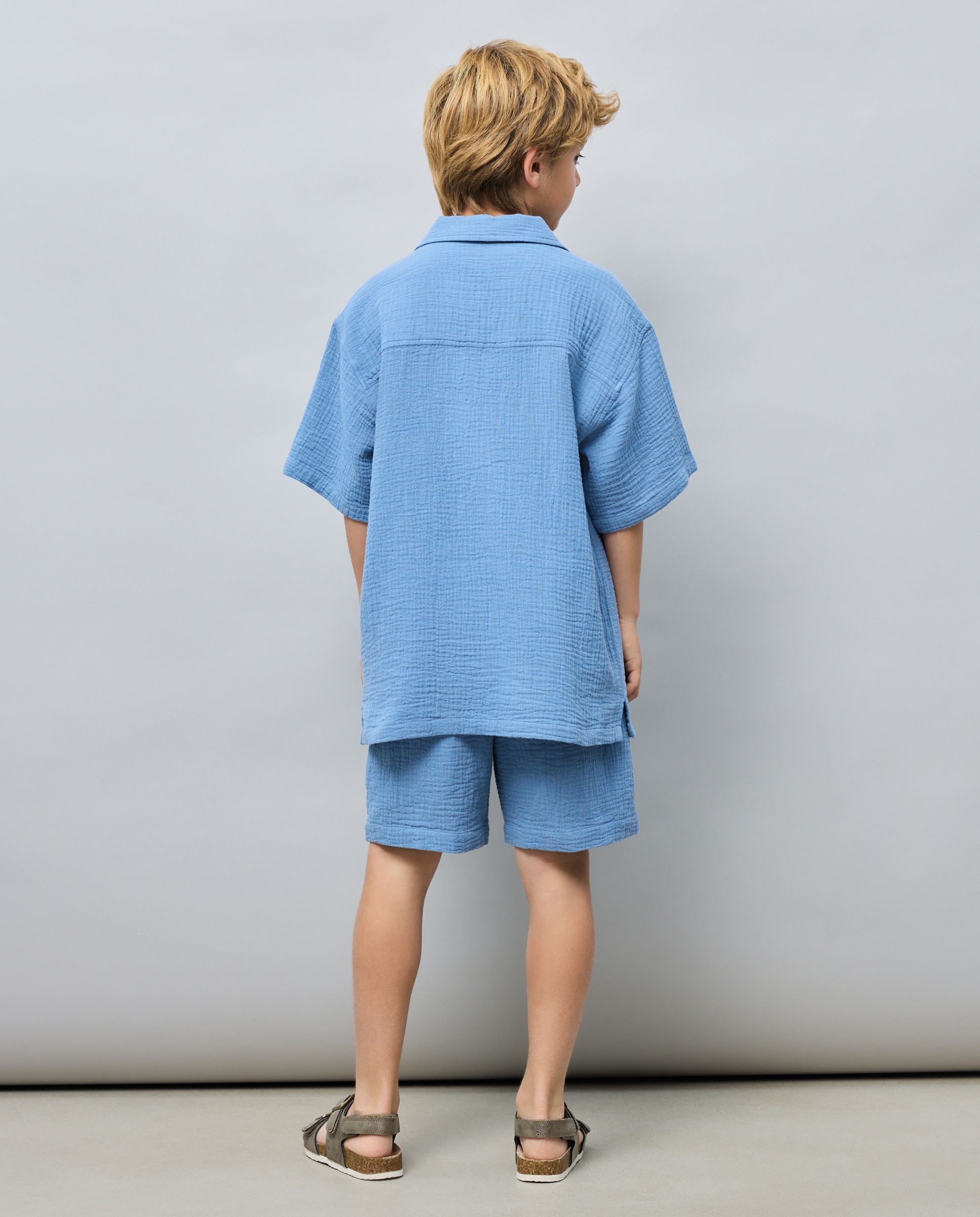 Bermudas Lisas de Chiffon Duplo Kids El Corte Inglés 400 Azul-3
