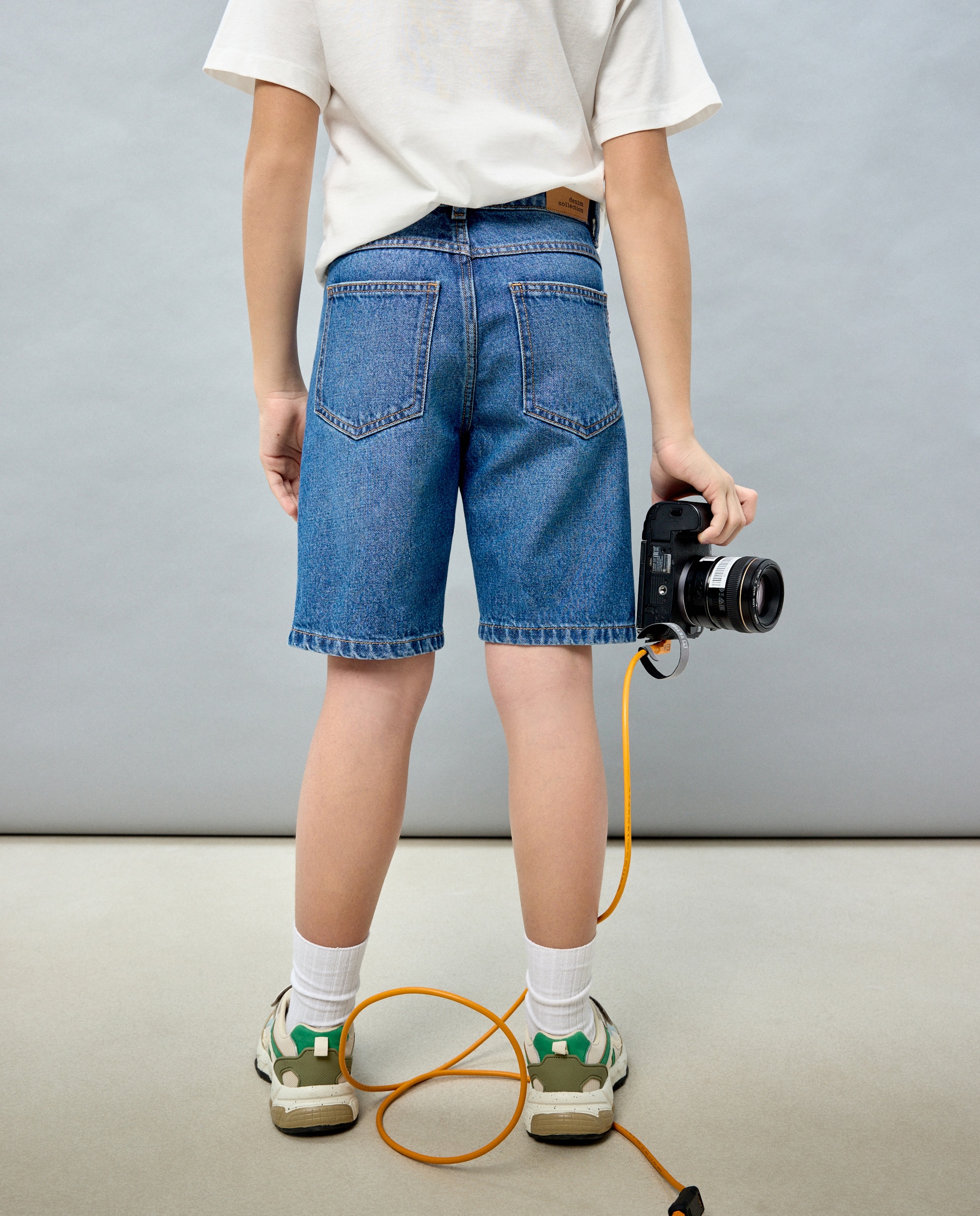 Bermuda denim liso de niño - Kids El Corte Inglés - Azul pálido Azul pálido-3