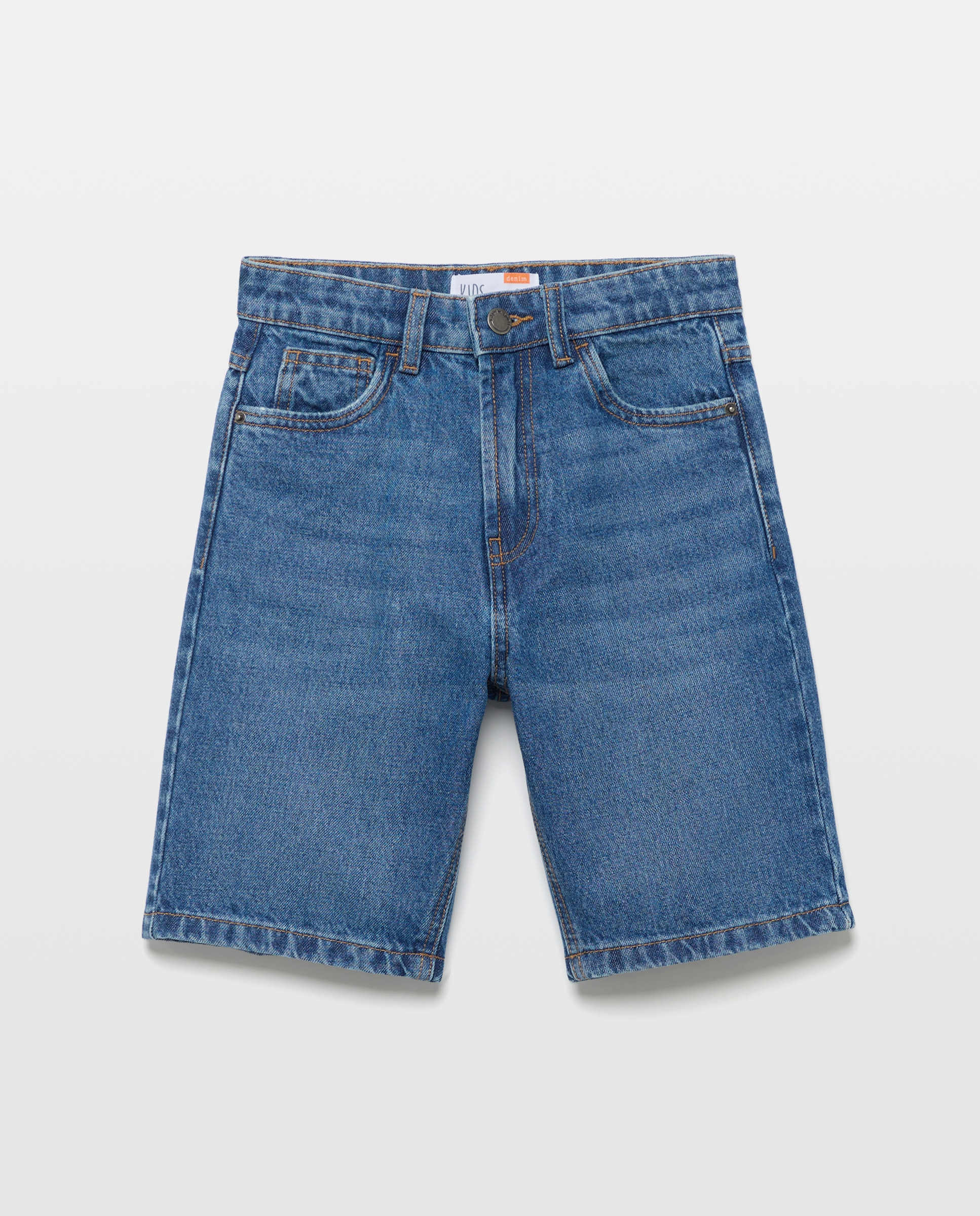 Bermuda denim liso de niño - Kids El Corte Inglés - Azul pálido Azul pálido-4