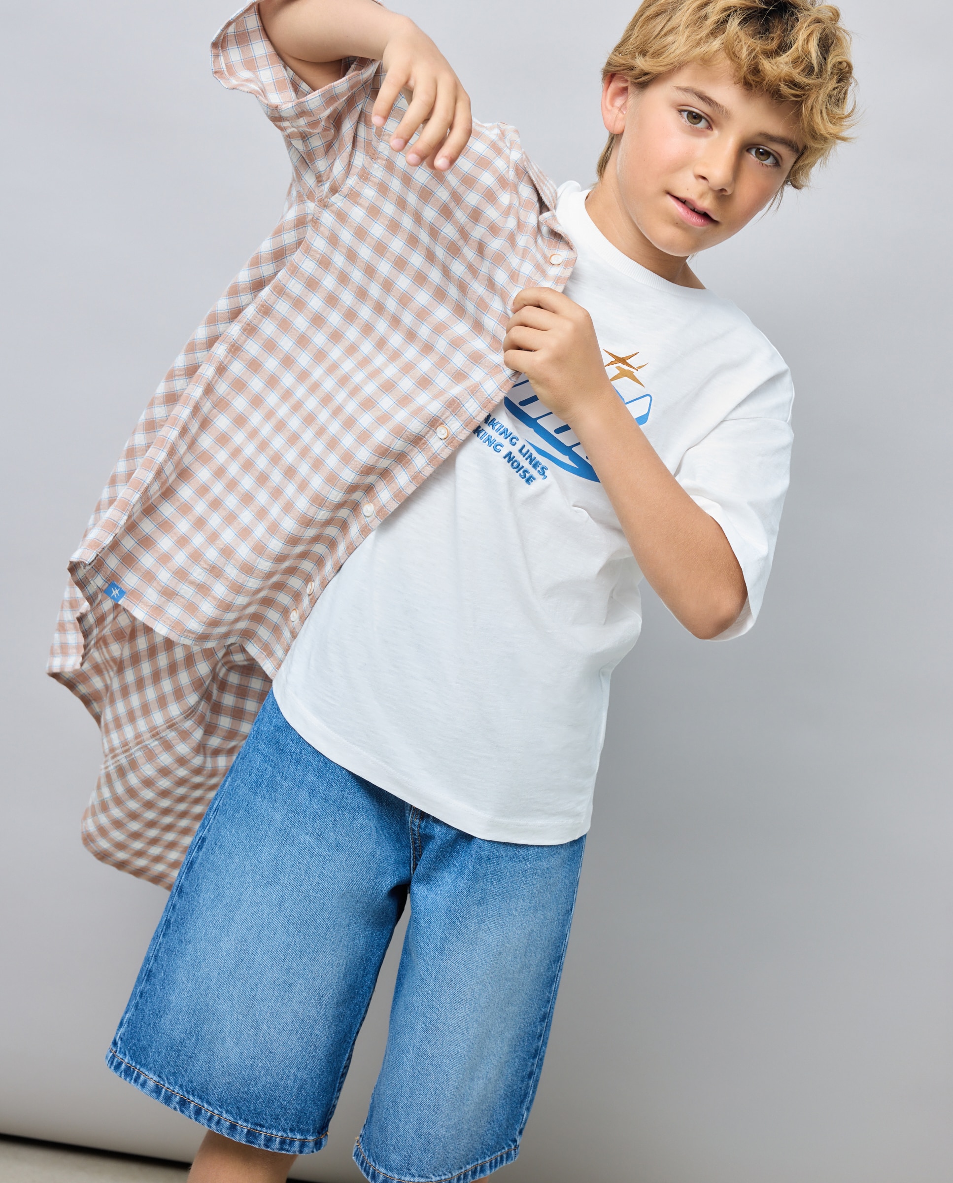 Bermuda baggy denim de niño - Kids El Corte Inglés - Azul pálido Azul pálido-2