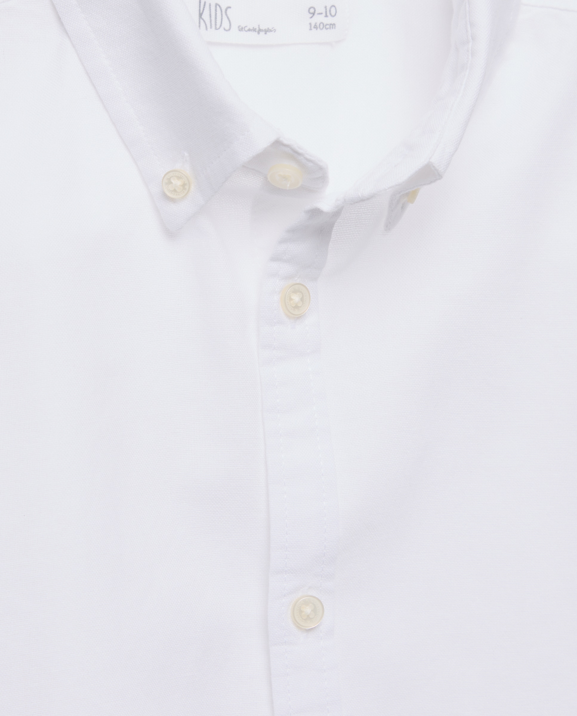 Camisa de Menino Oxford Liso Branco-6