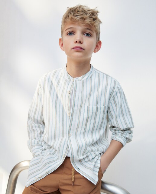Camisa de niño con cuello mao